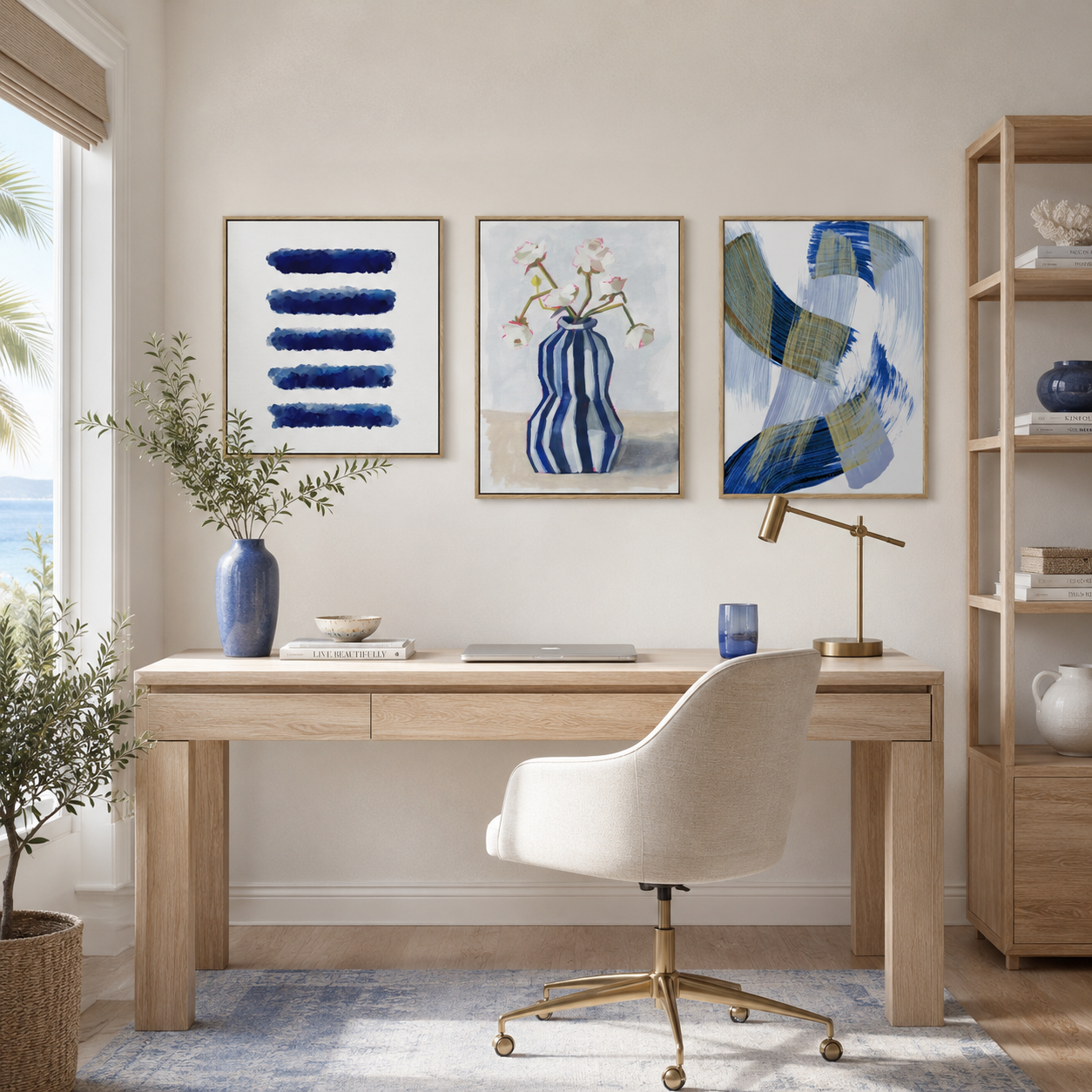 Mediterranean Calm Home Office
