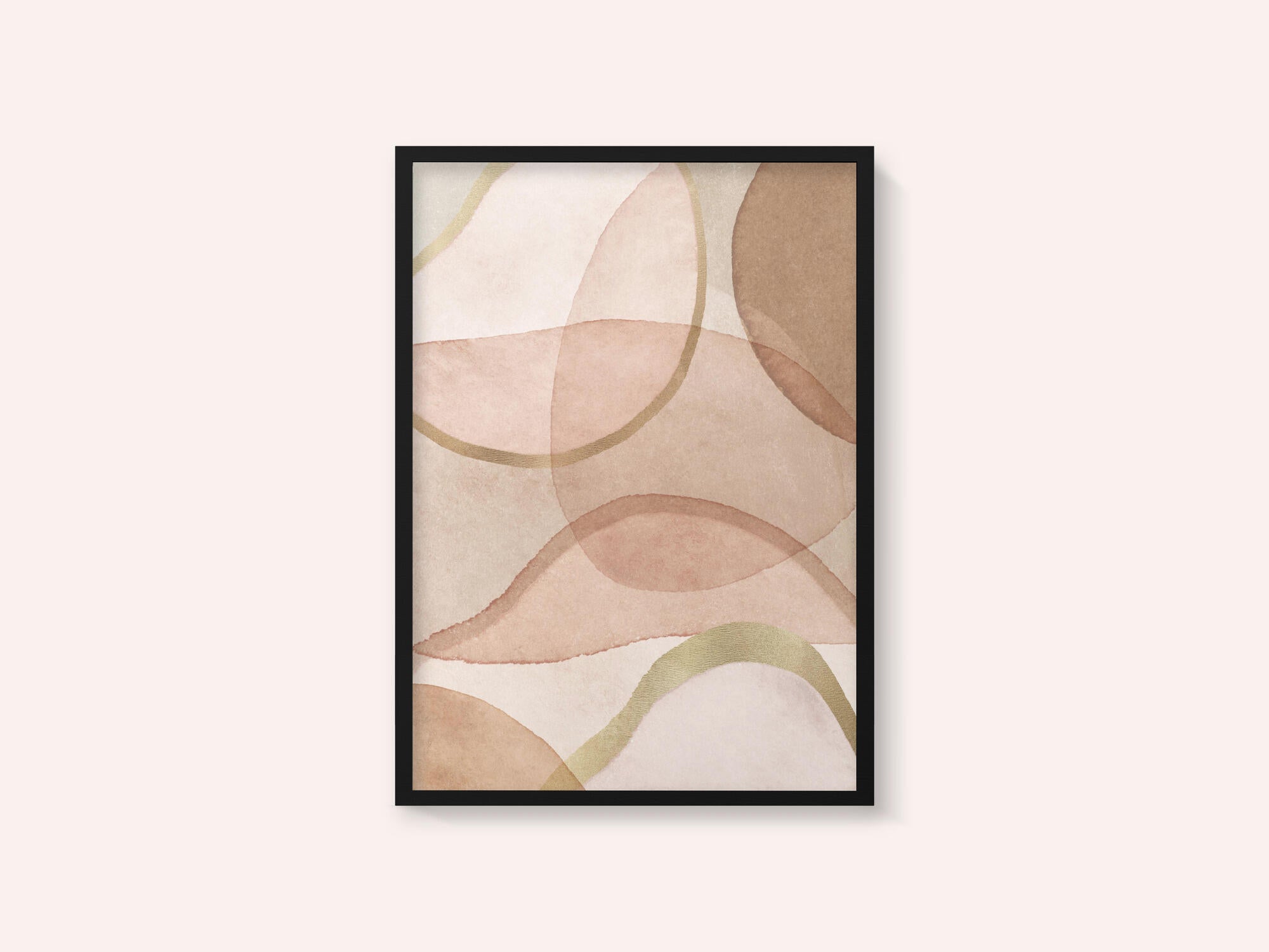 Blush and Brown Abstract