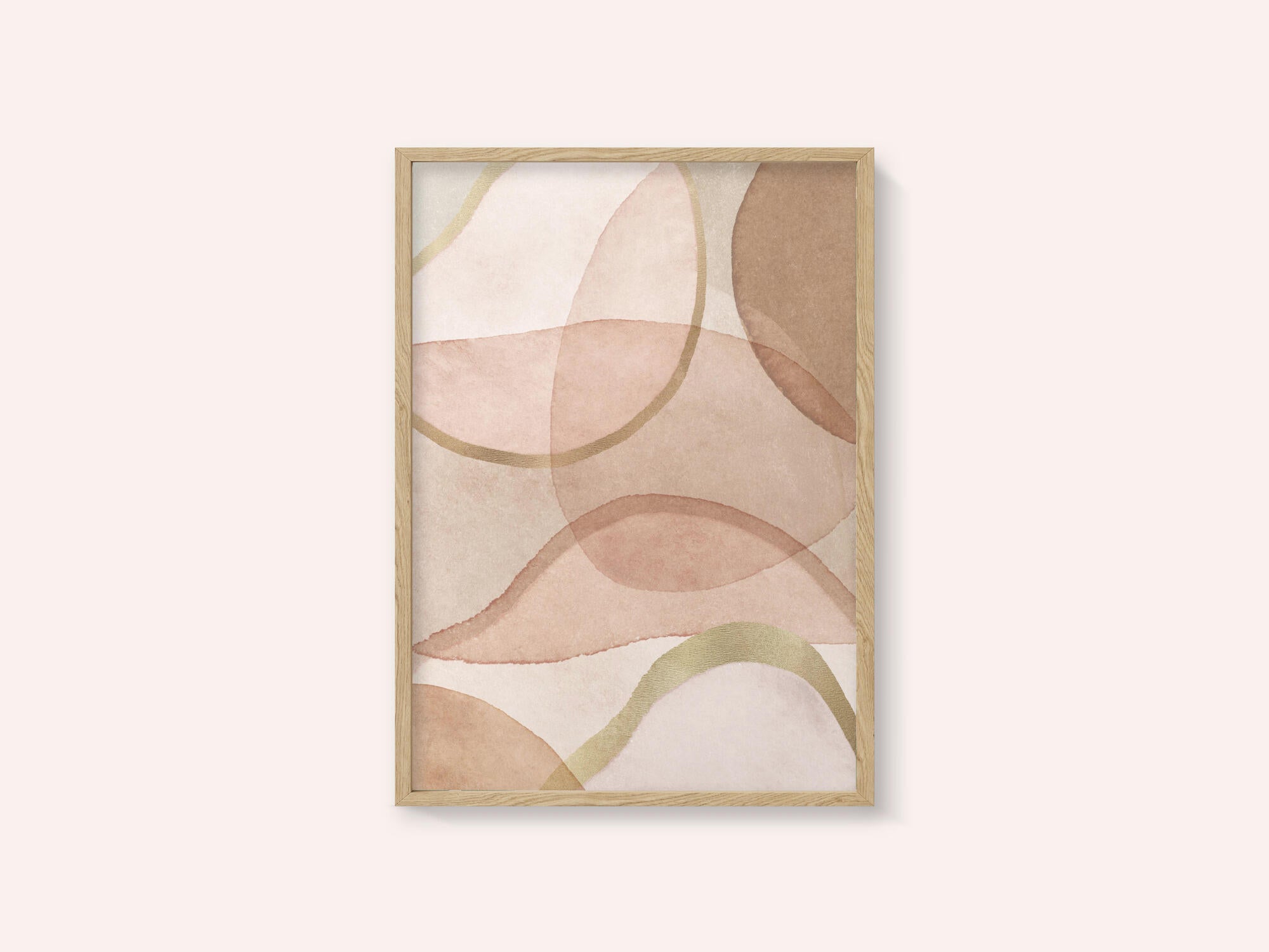 Blush and Brown Abstract
