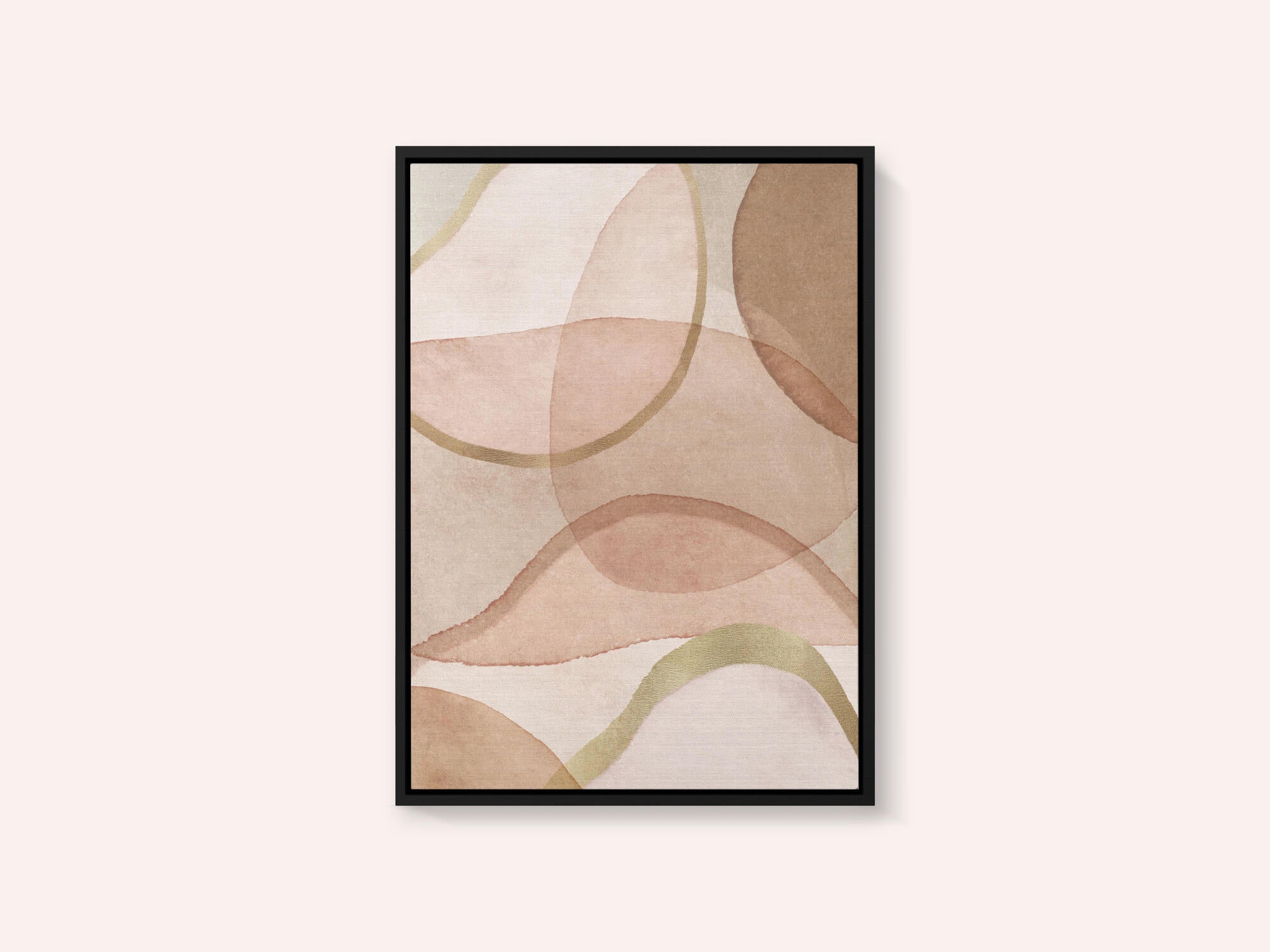 Blush and Brown Abstract