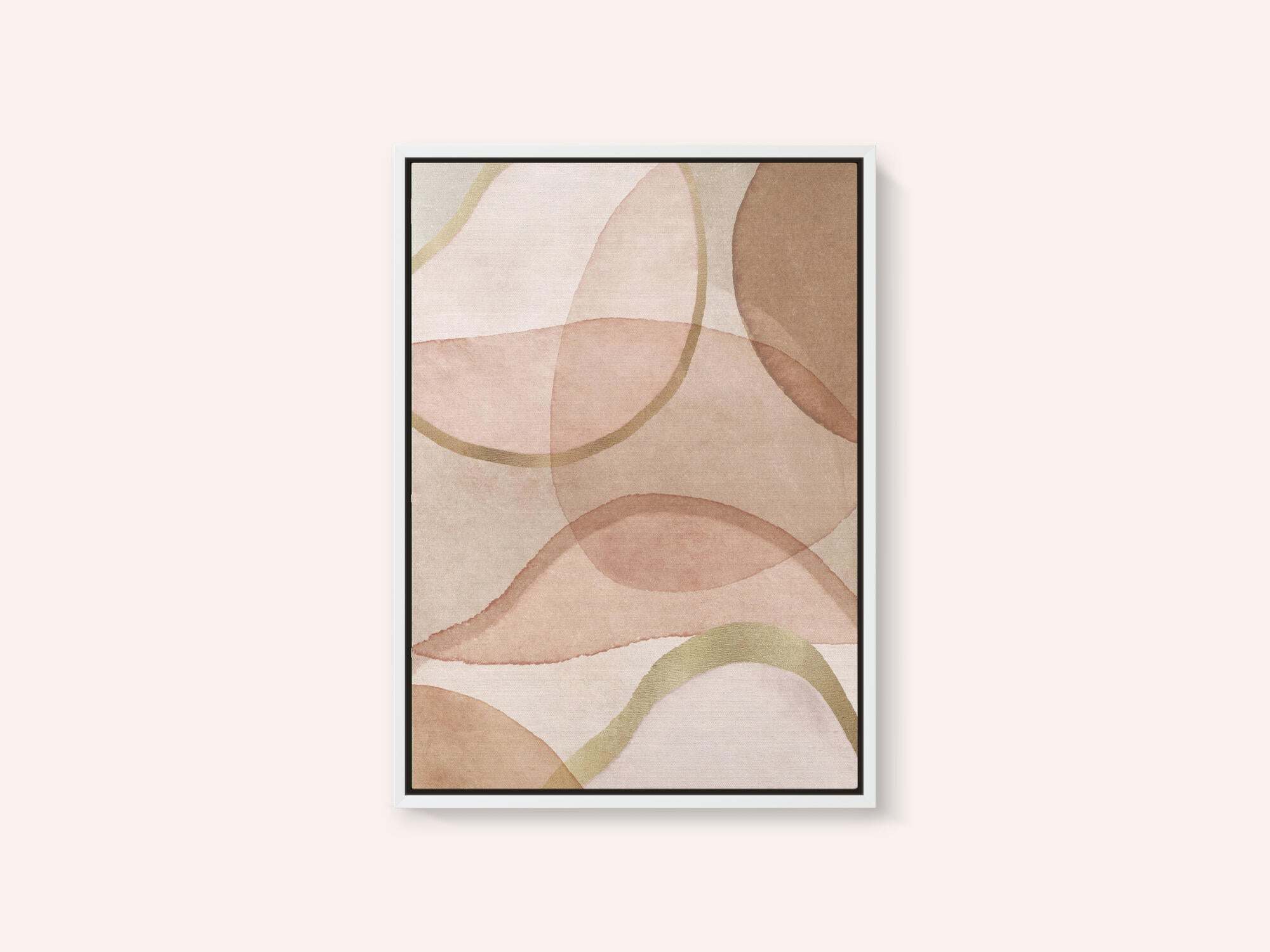 Blush and Brown Abstract