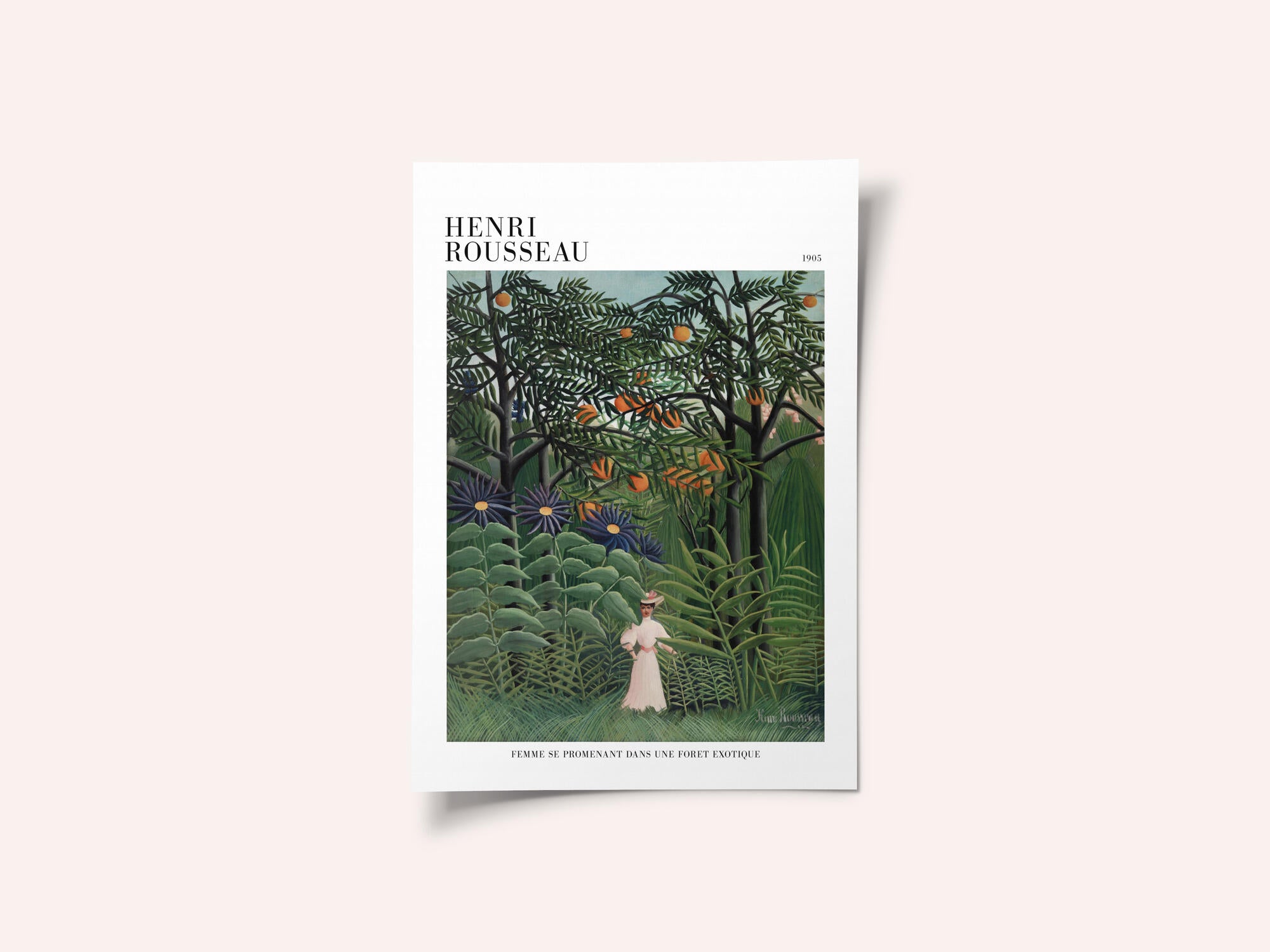 Femme Se Promenant Dans Une Foret Exotique