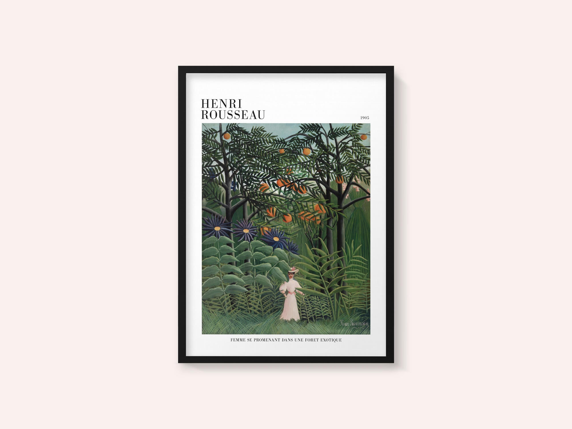 Femme Se Promenant Dans Une Foret Exotique