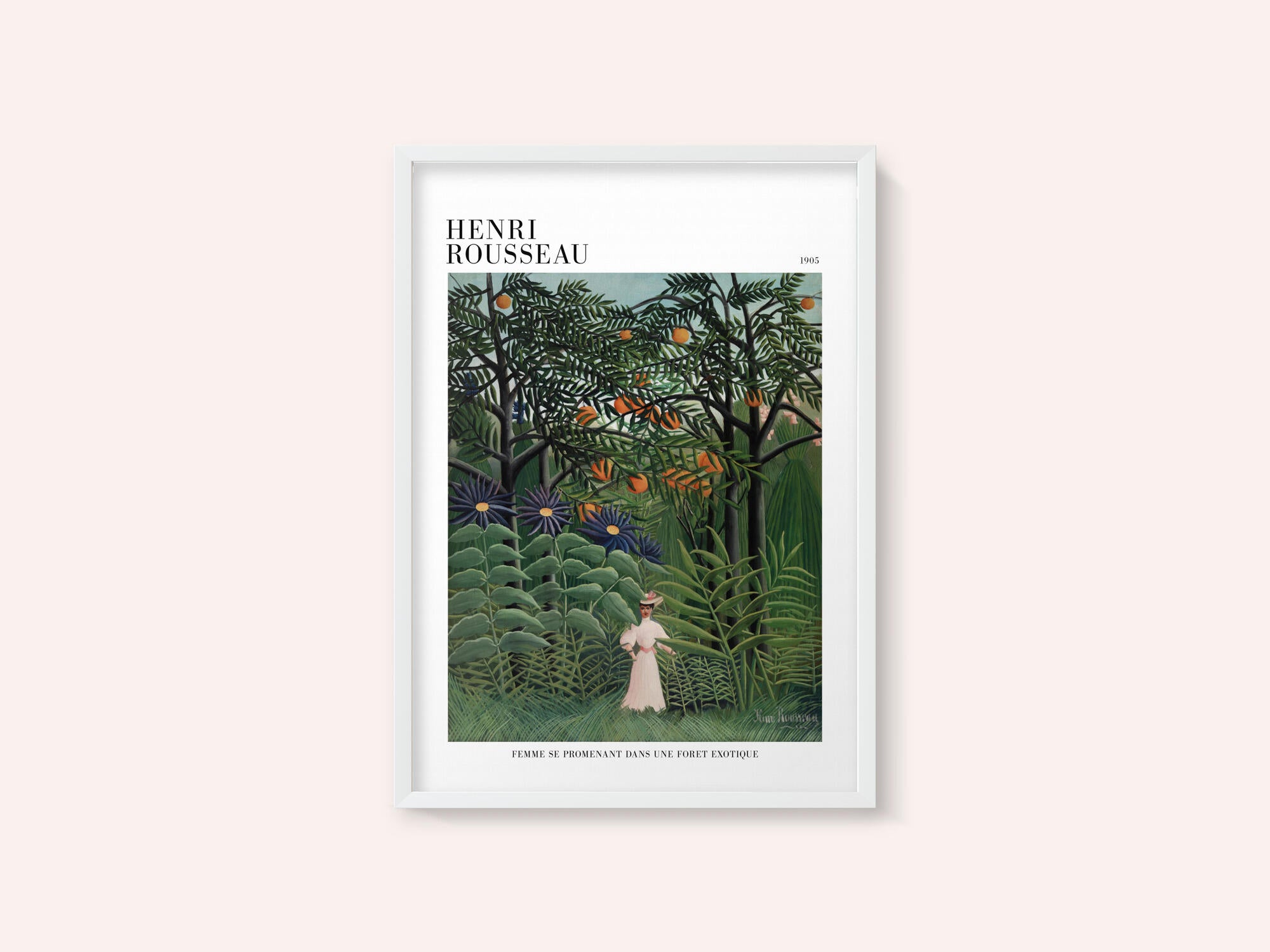 Femme Se Promenant Dans Une Foret Exotique