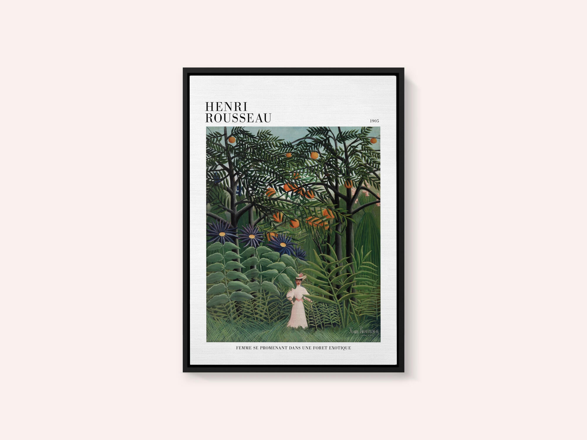 Femme Se Promenant Dans Une Foret Exotique
