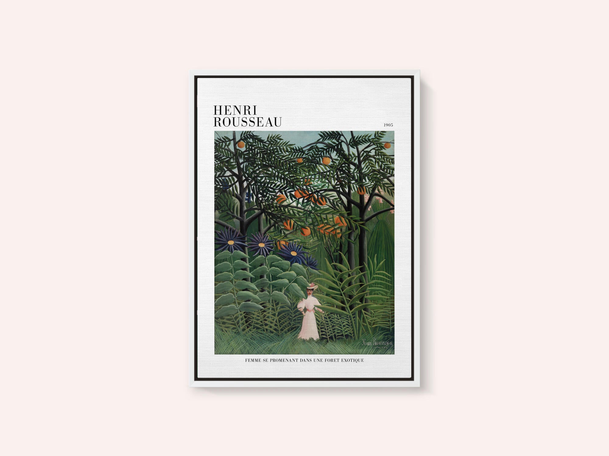 Femme Se Promenant Dans Une Foret Exotique