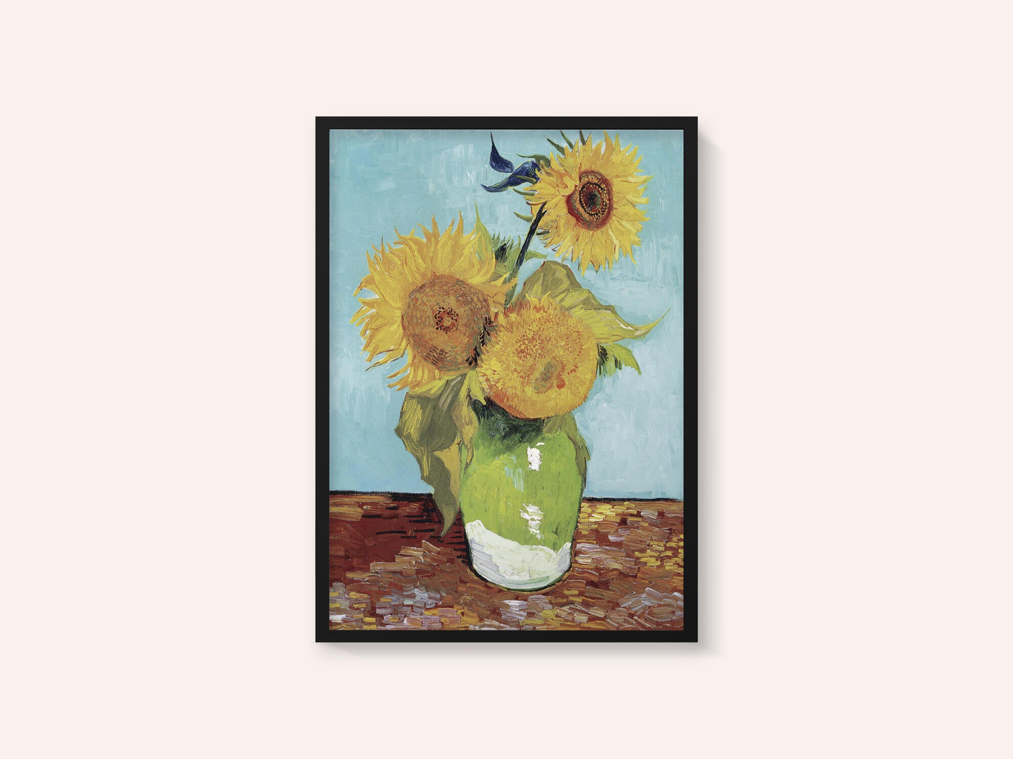 Vase With Three Sunflowers