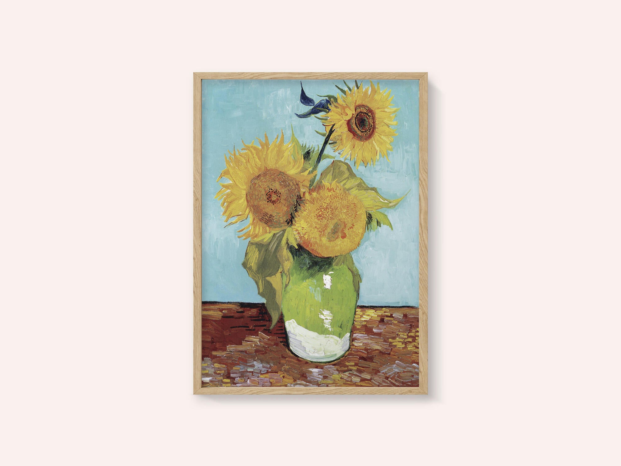 Vase With Three Sunflowers
