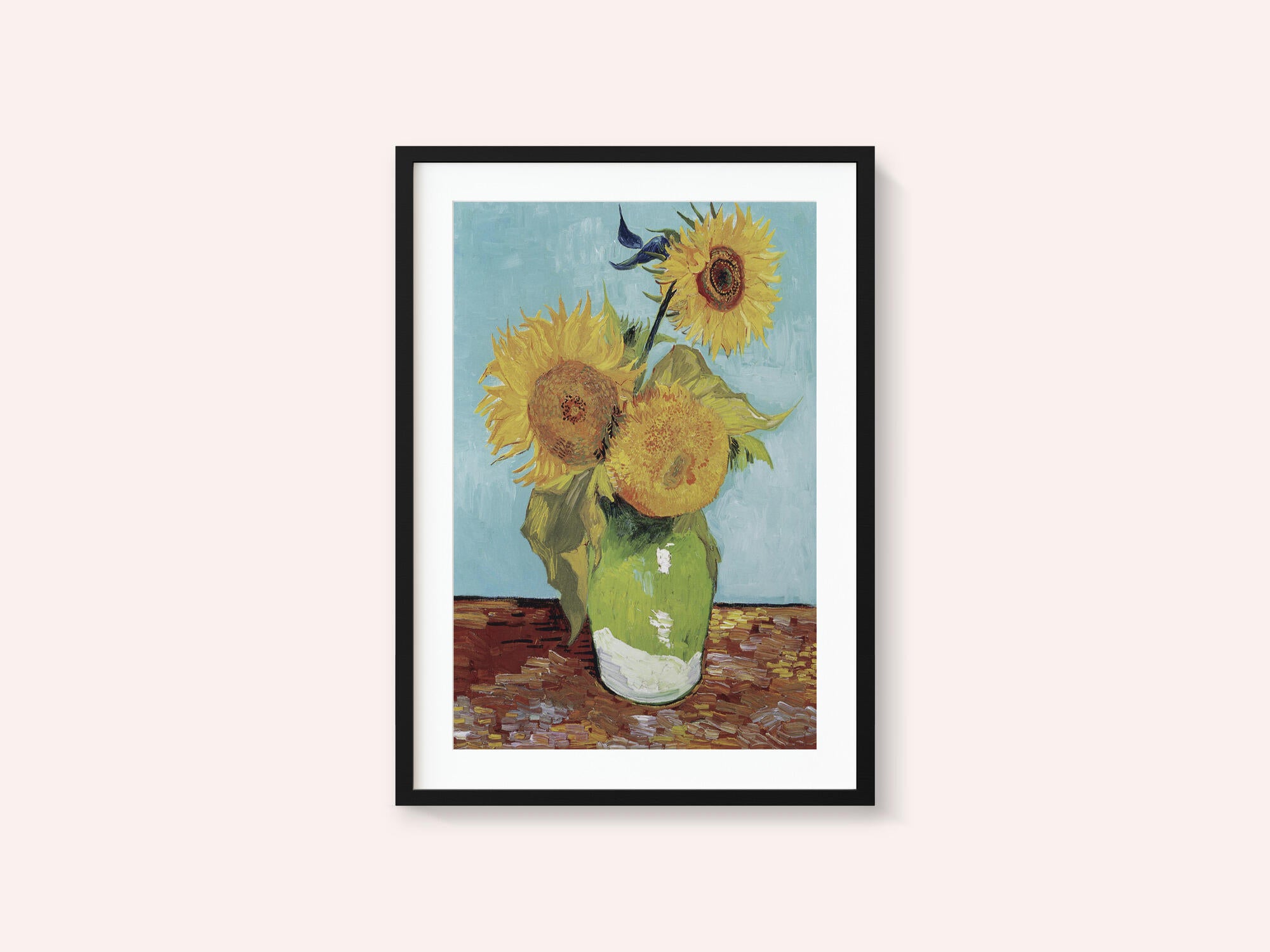 Vase With Three Sunflowers