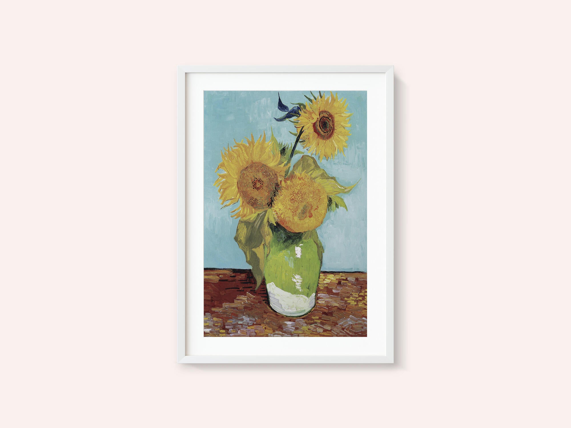 Vase With Three Sunflowers