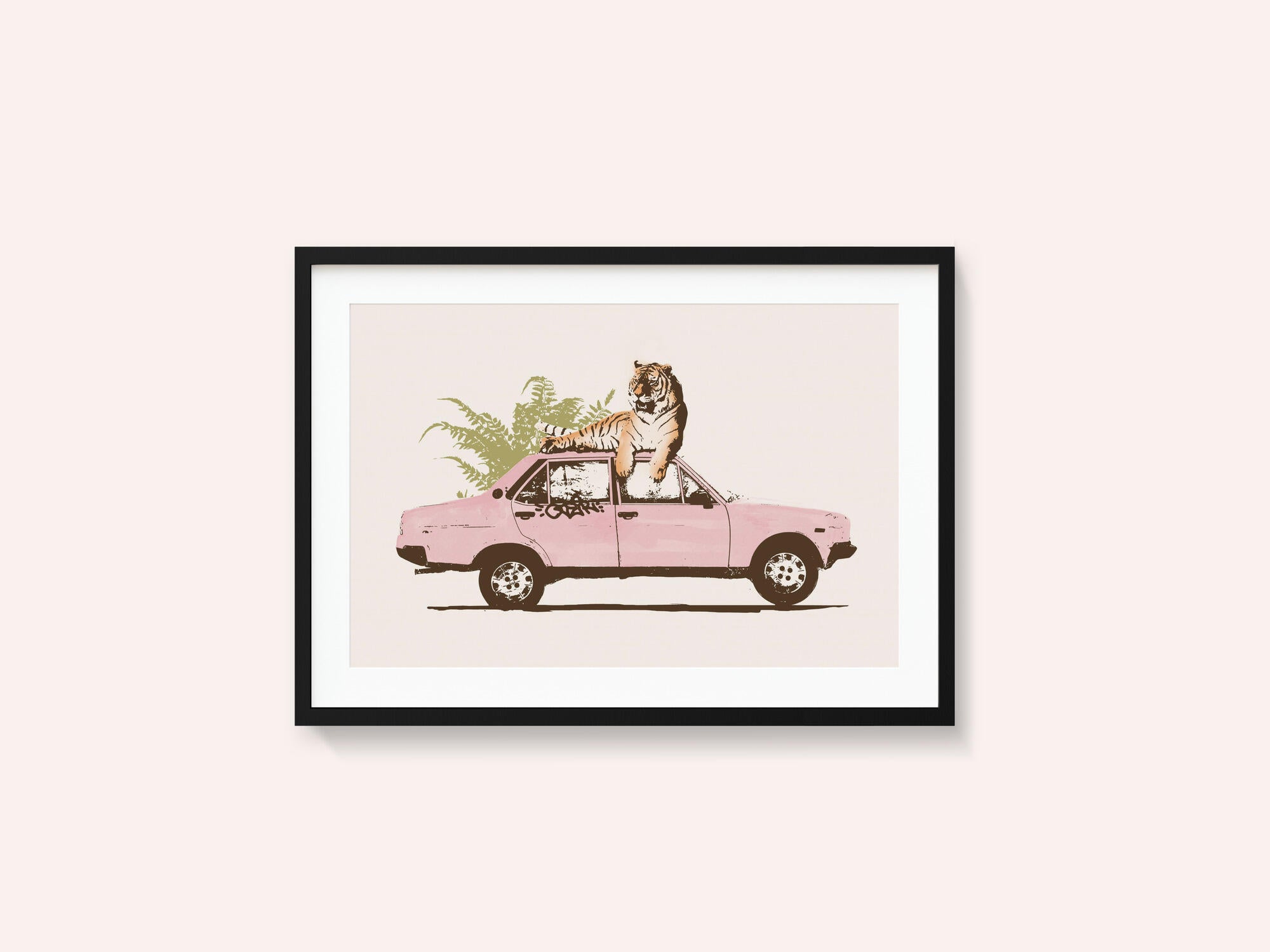 Tiger On Car