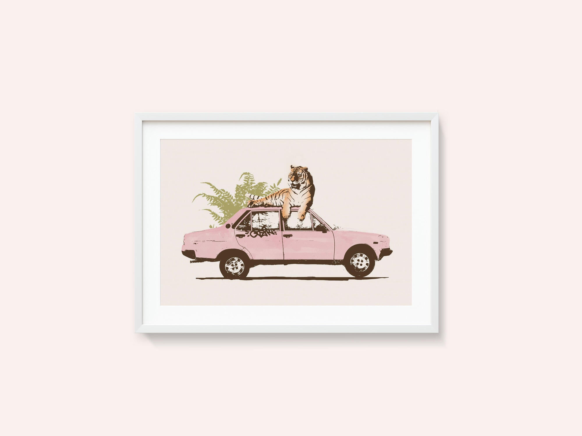 Tiger On Car
