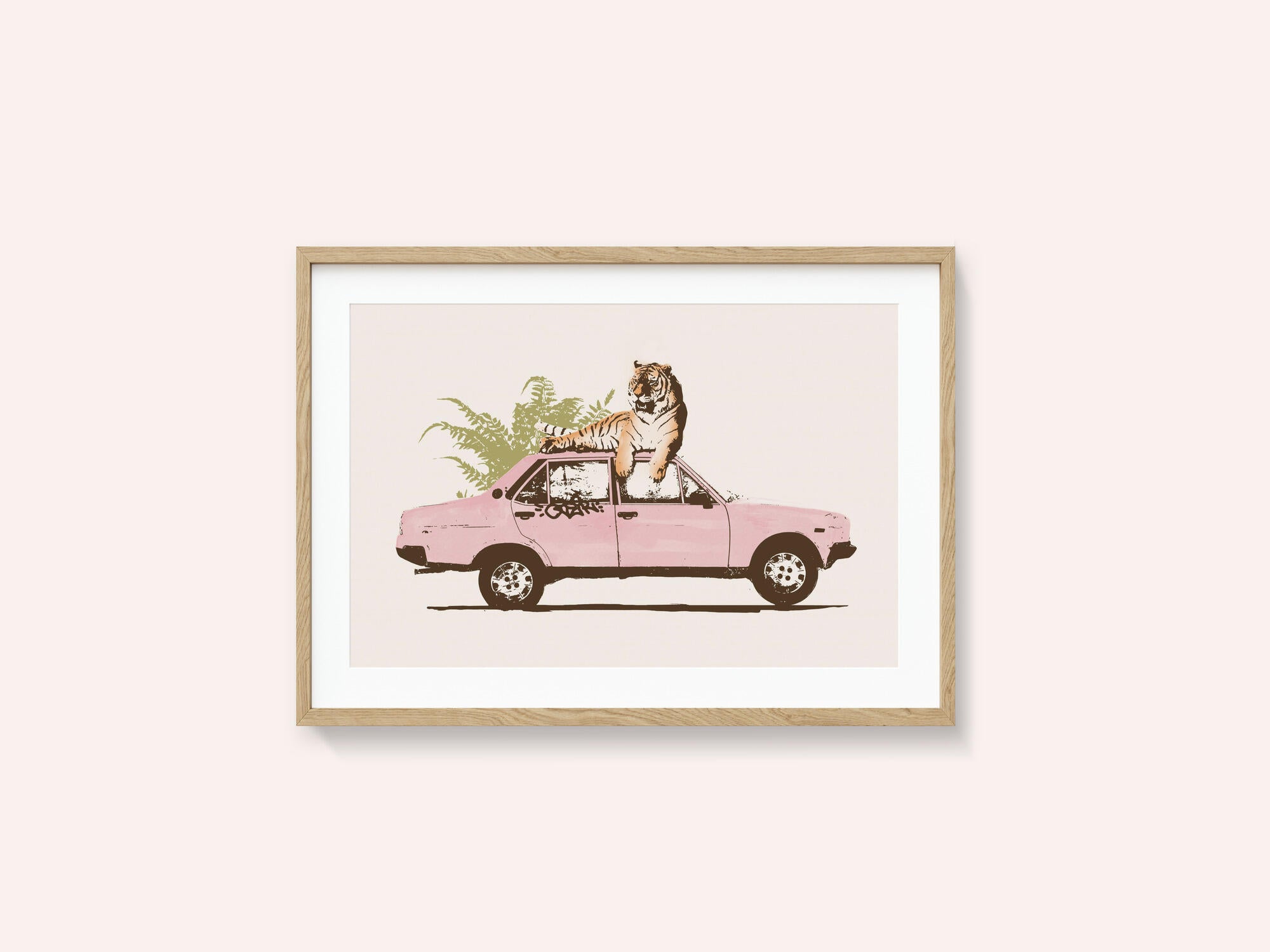 Tiger On Car