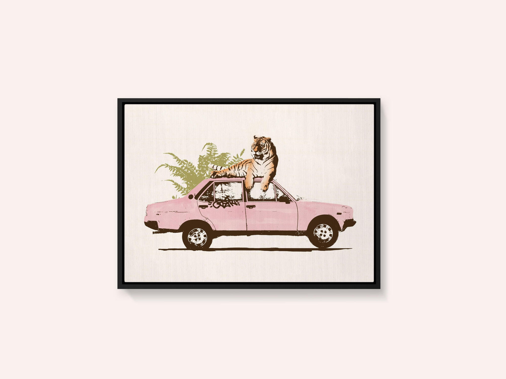 Tiger On Car