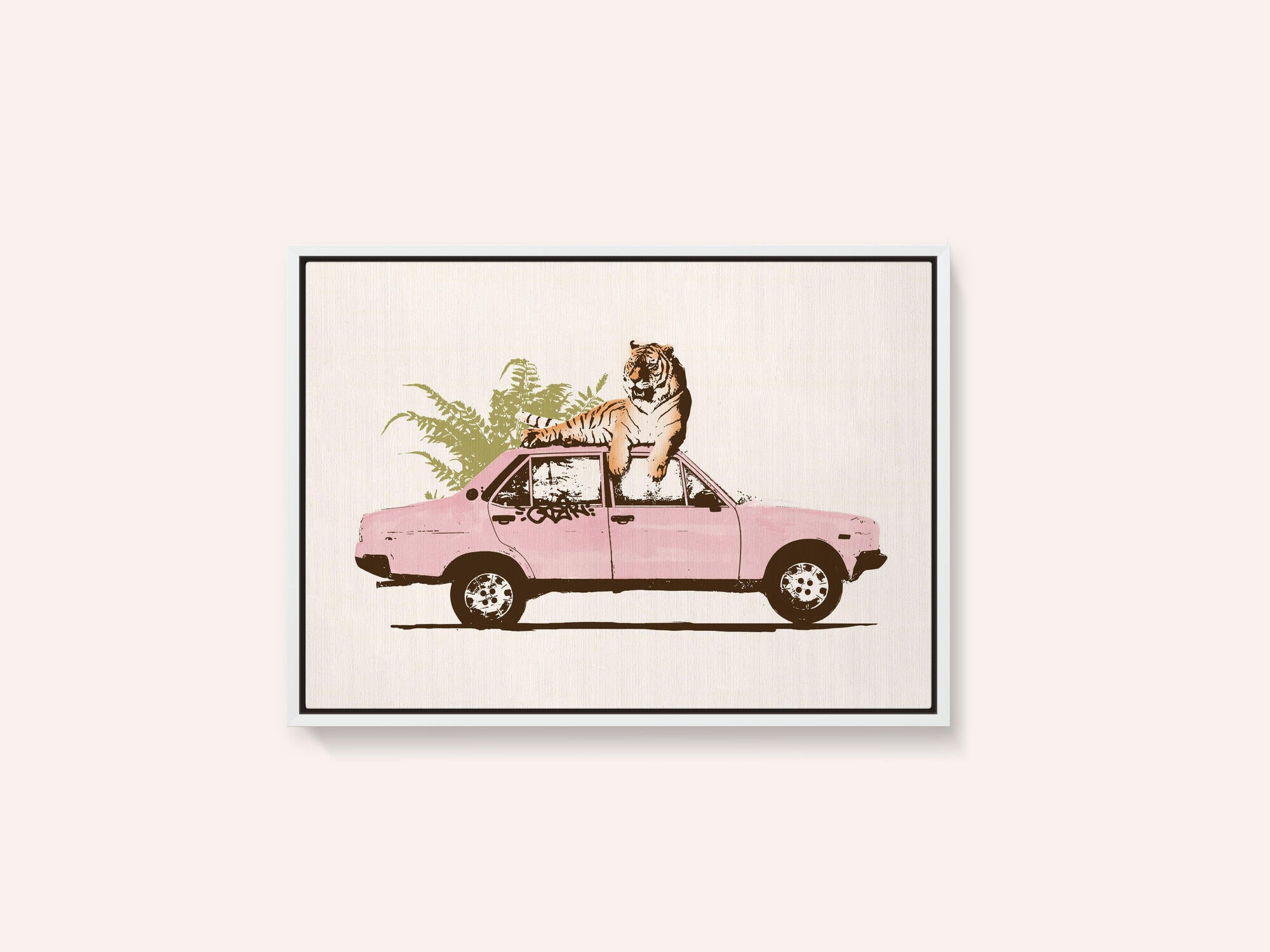 Tiger On Car