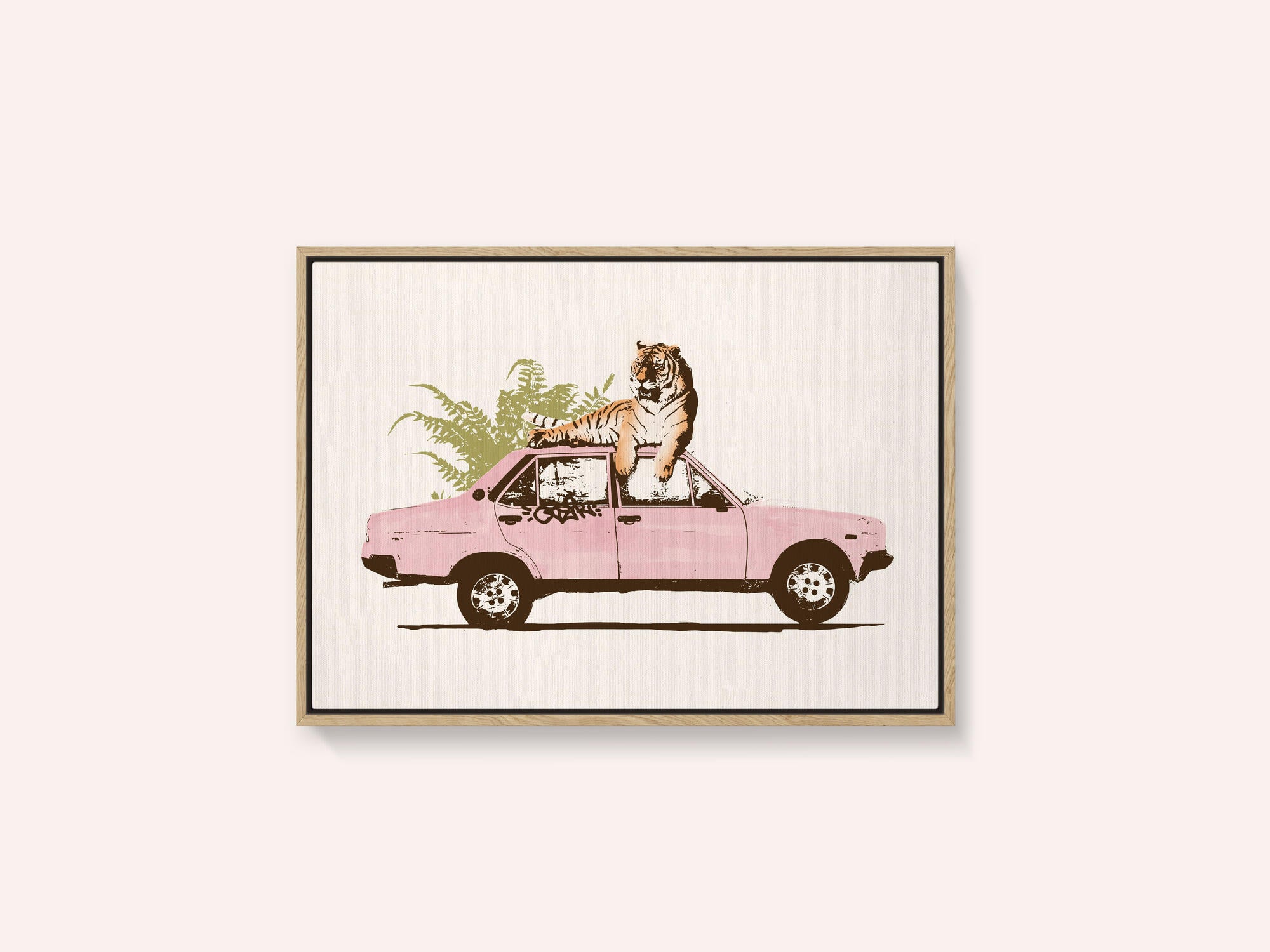 Tiger On Car