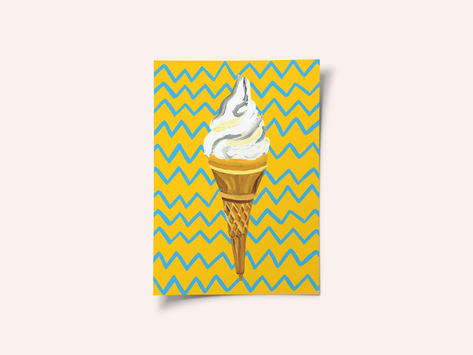 Ice Cream Yellow Zigzag