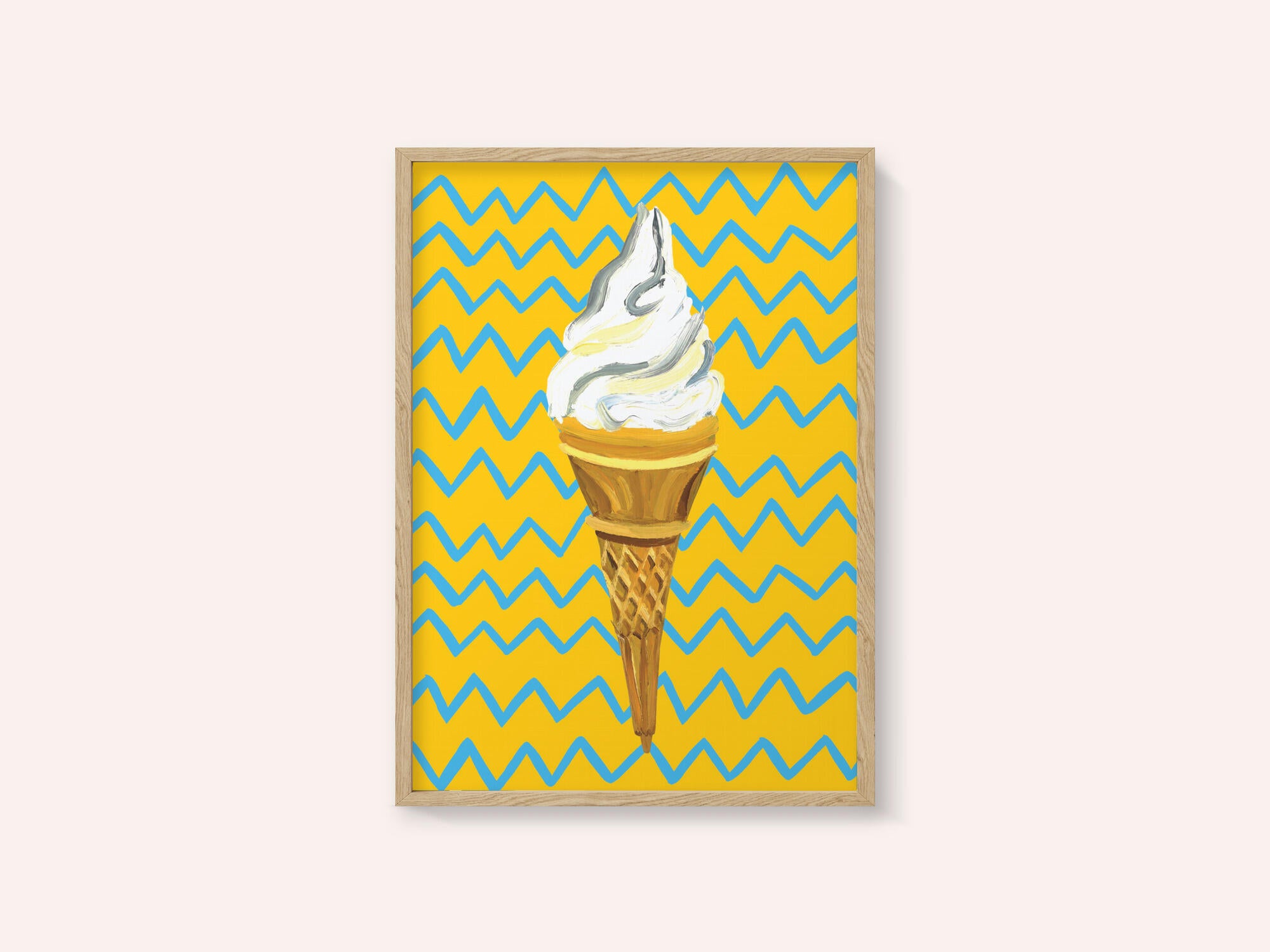 Ice Cream Yellow Zigzag