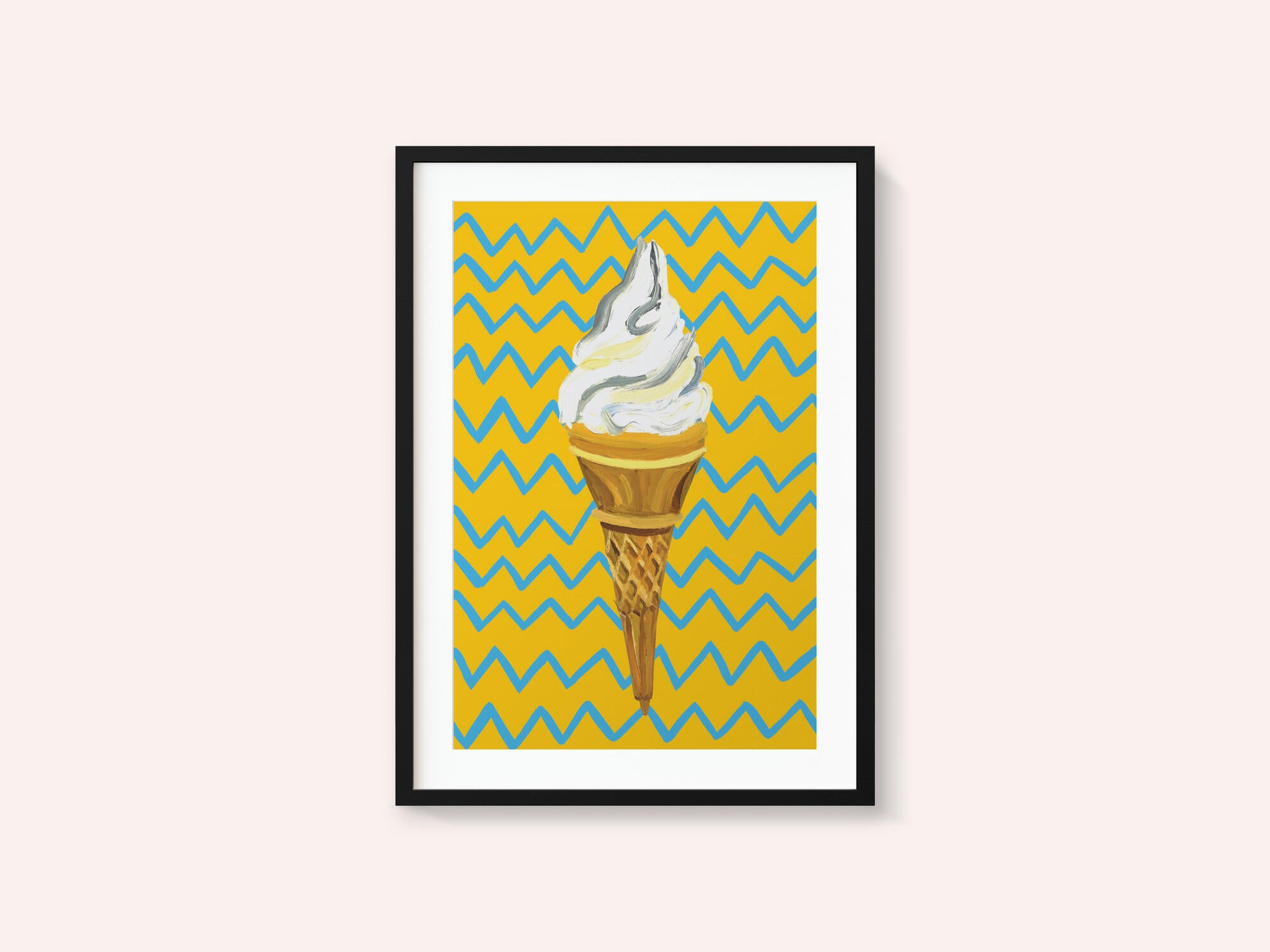Ice Cream Yellow Zigzag