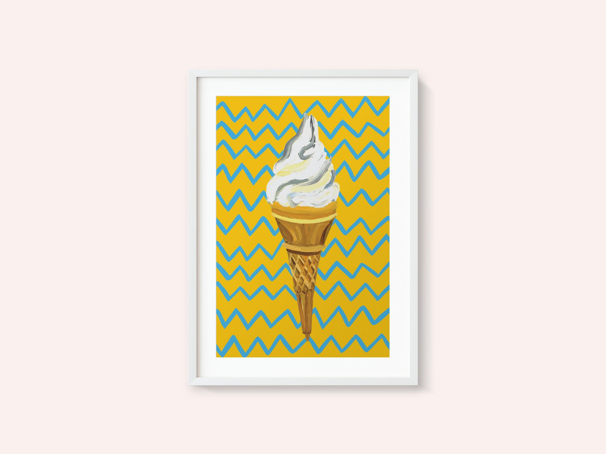 Ice Cream Yellow Zigzag