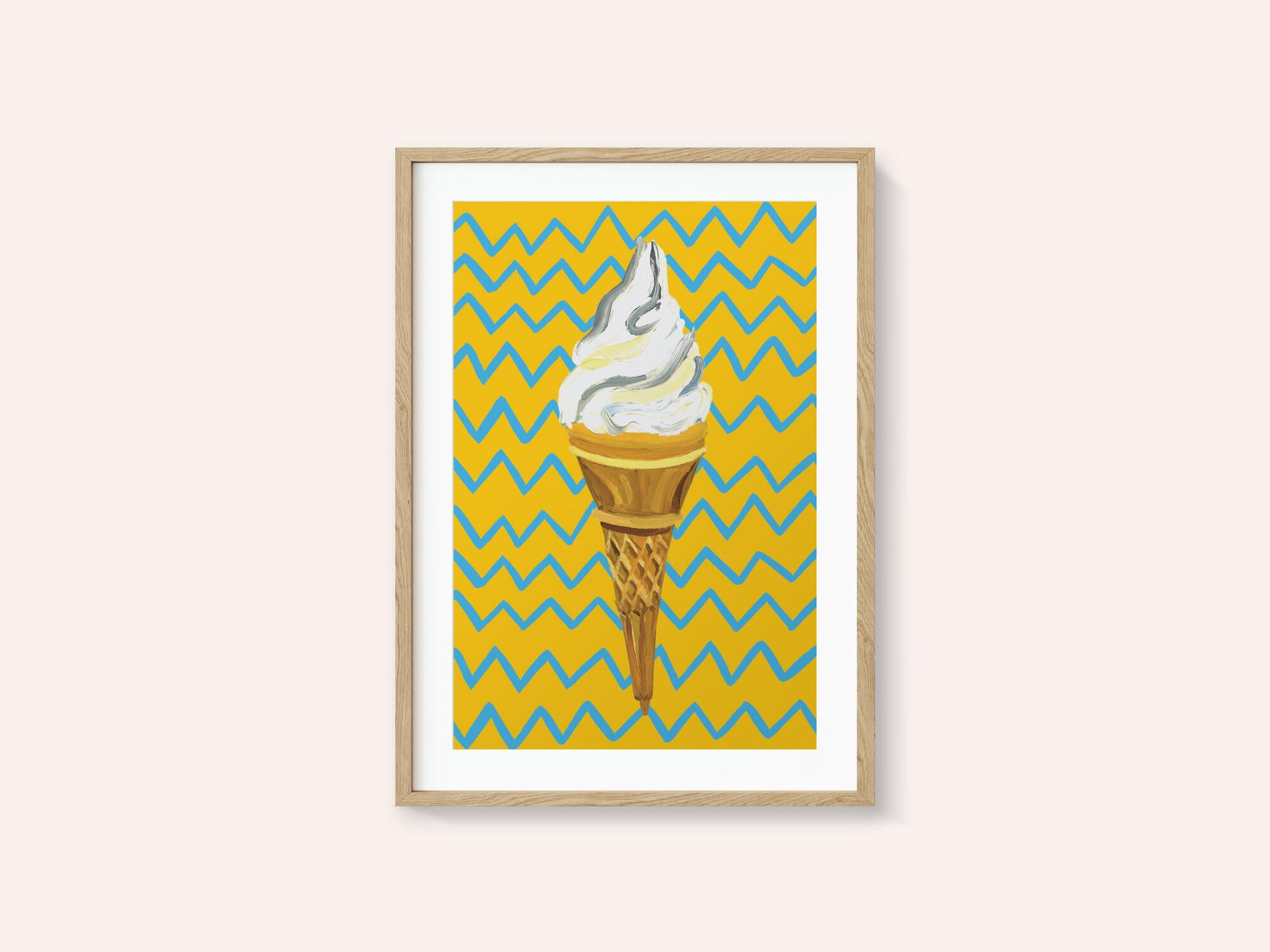 Ice Cream Yellow Zigzag