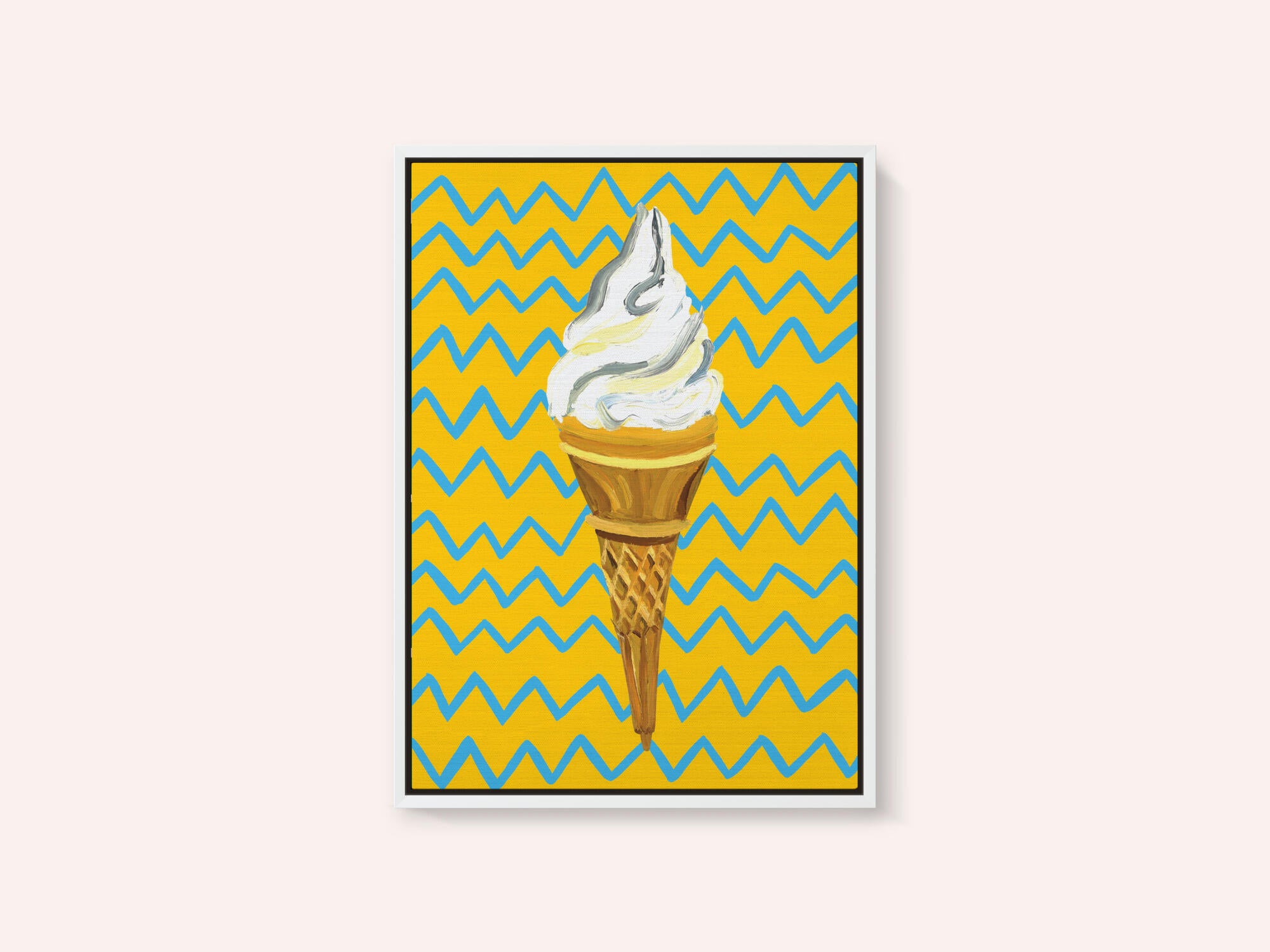 Ice Cream Yellow Zigzag