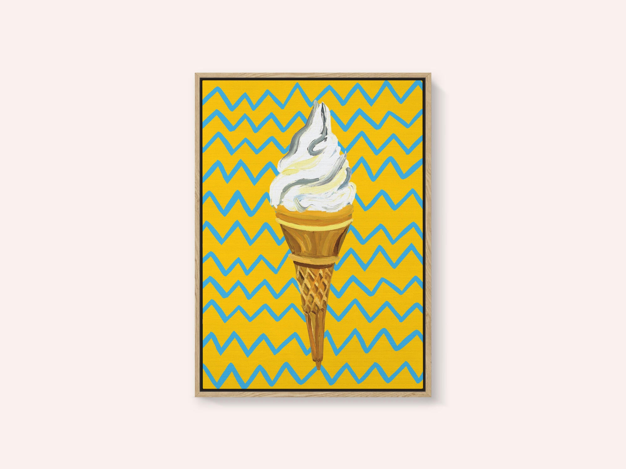 Ice Cream Yellow Zigzag