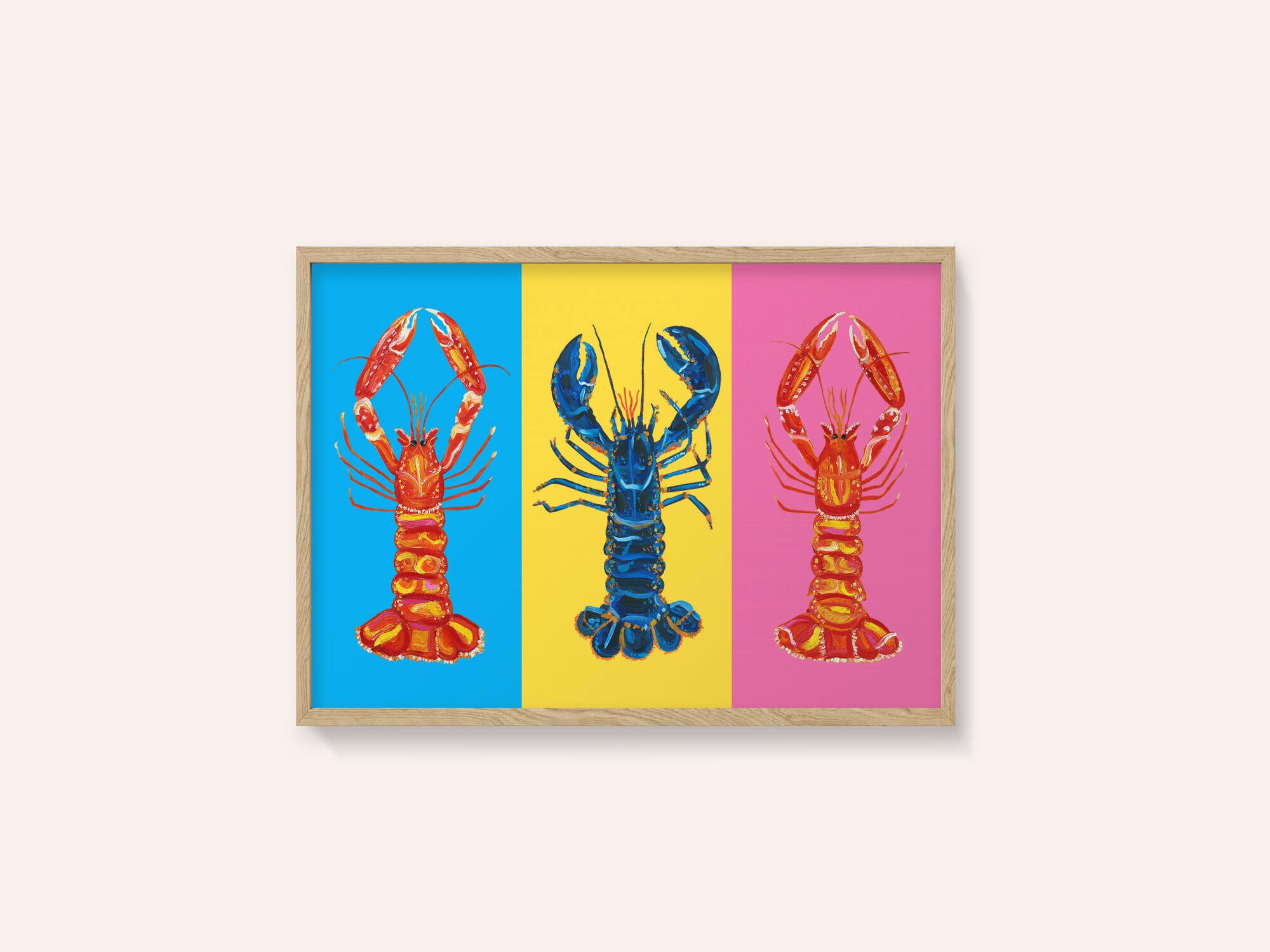Lobster Langoustines Pop Art
