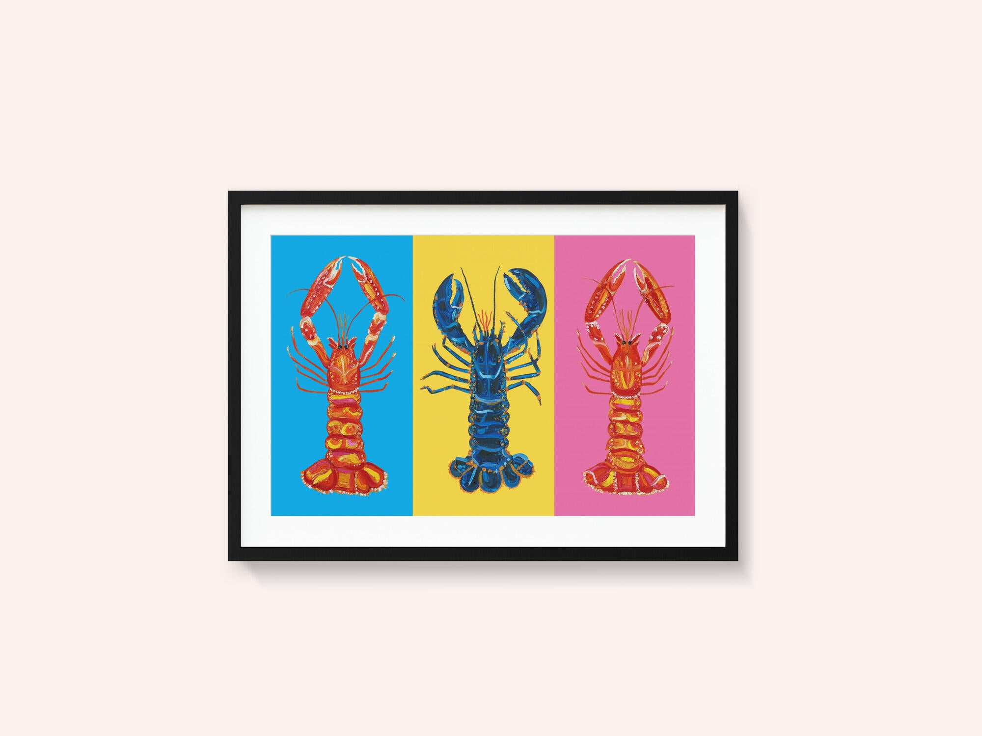 Lobster Langoustines Pop Art