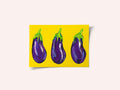 Aubergines On Yellow