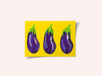 Aubergines On Yellow