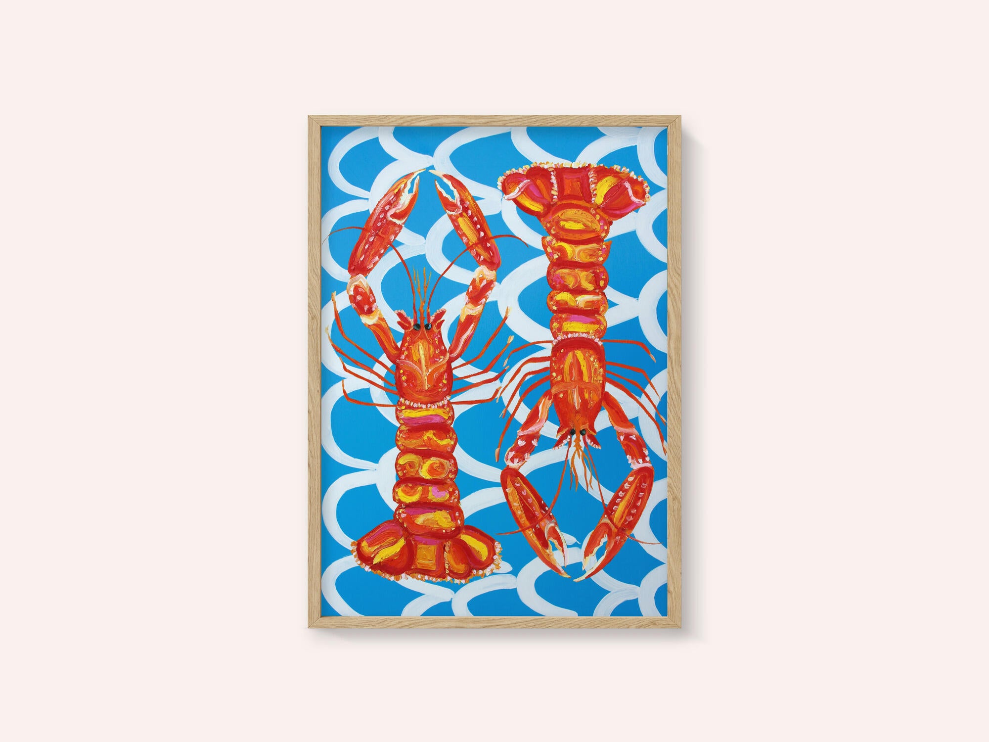 Langoustines On Blue