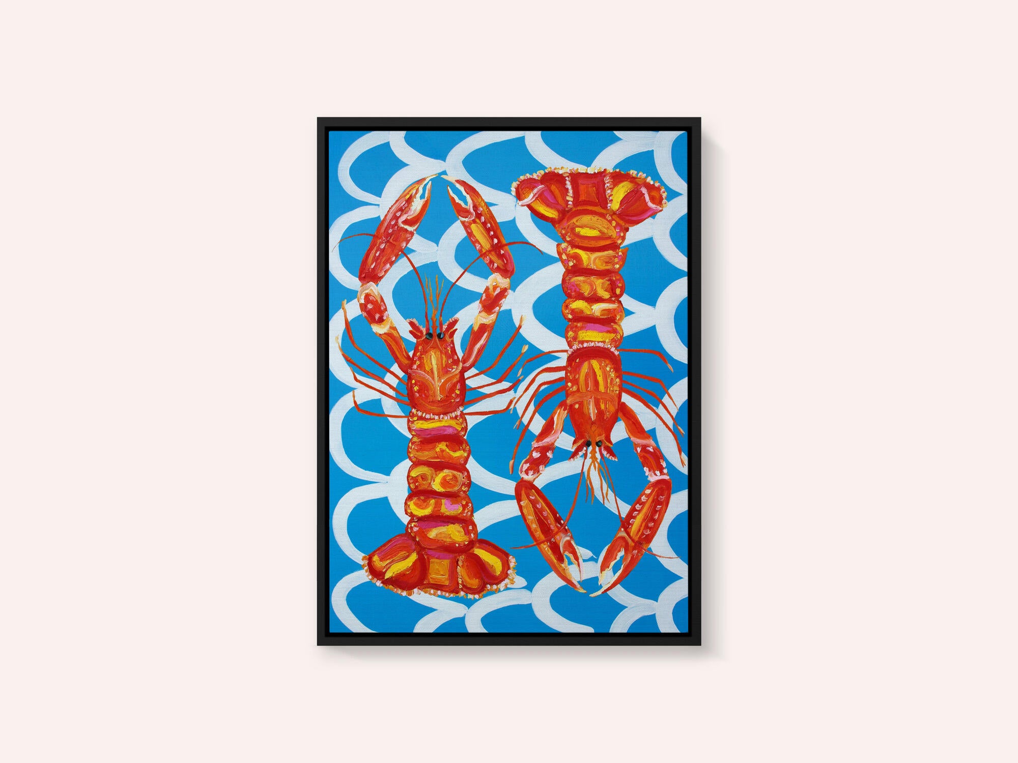 Langoustines On Blue