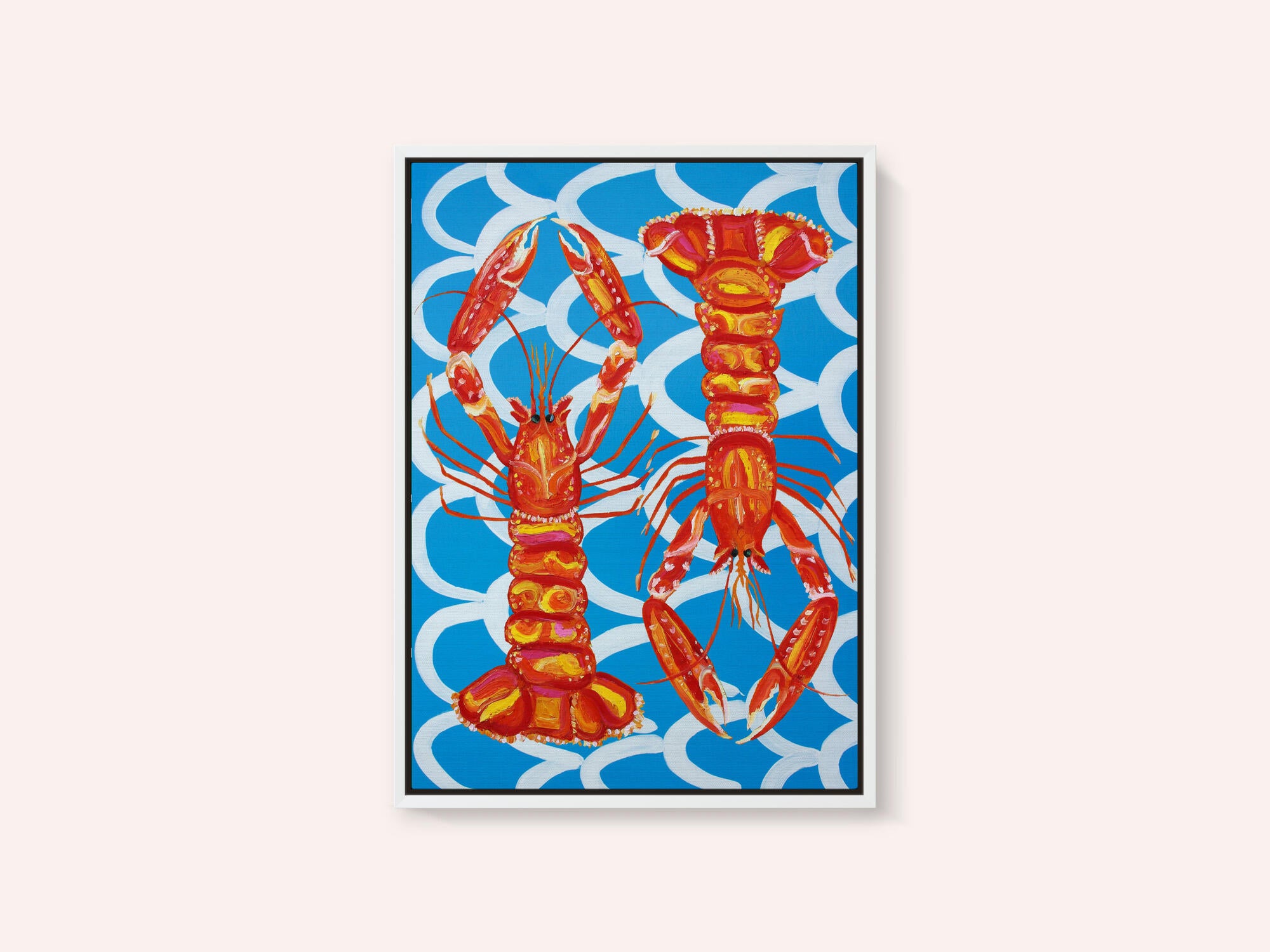 Langoustines On Blue