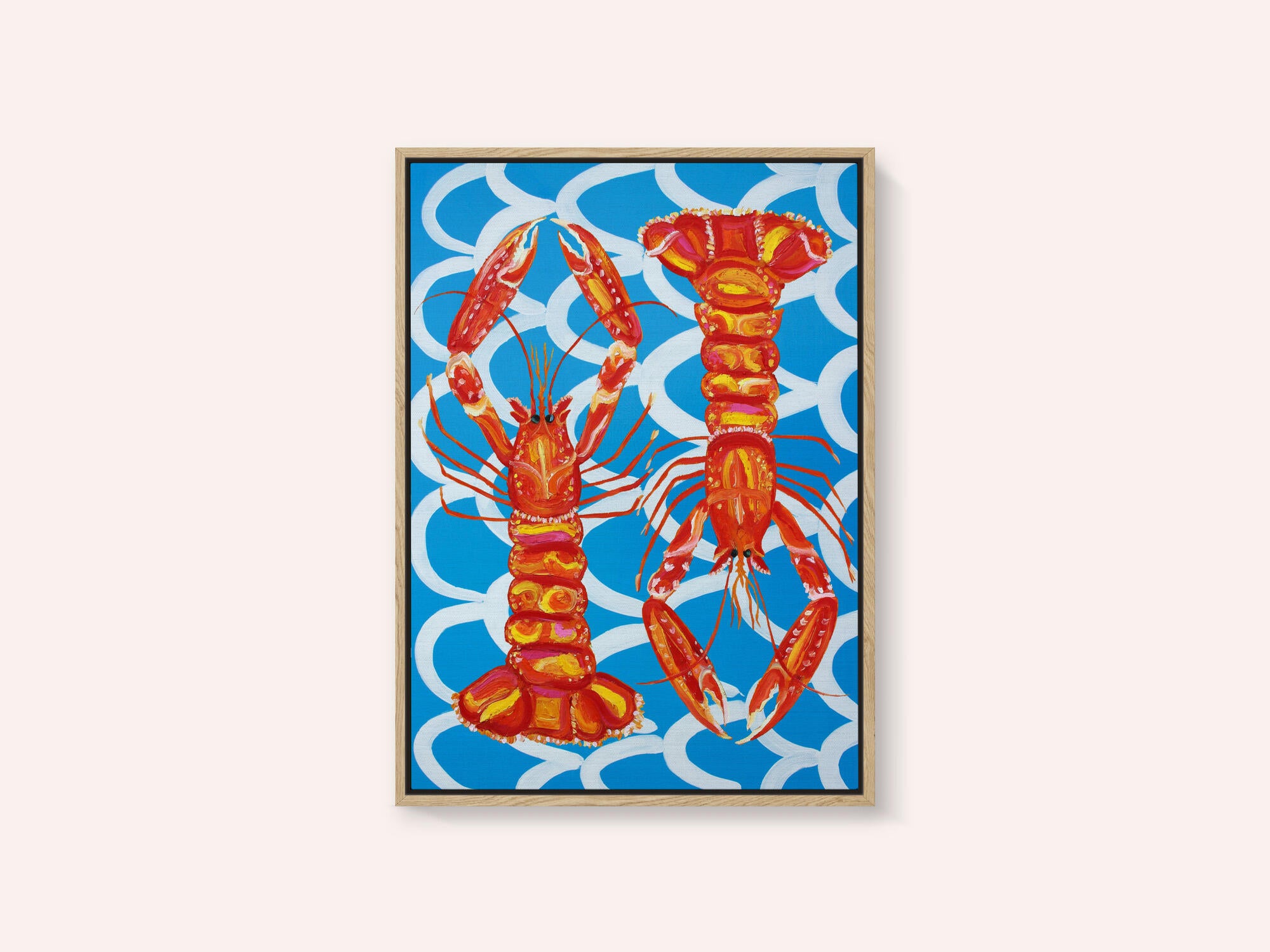 Langoustines On Blue