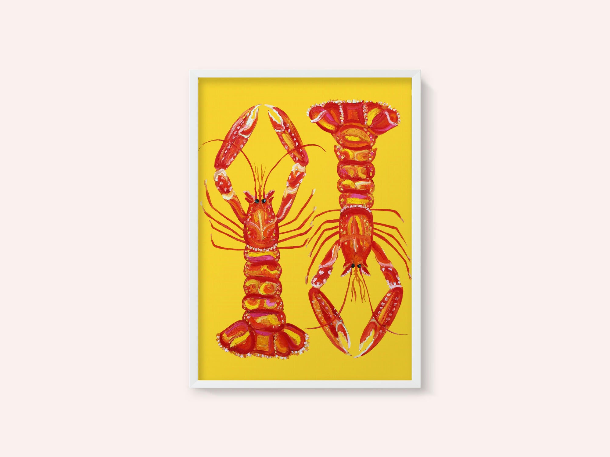 Langoustines On Yellow