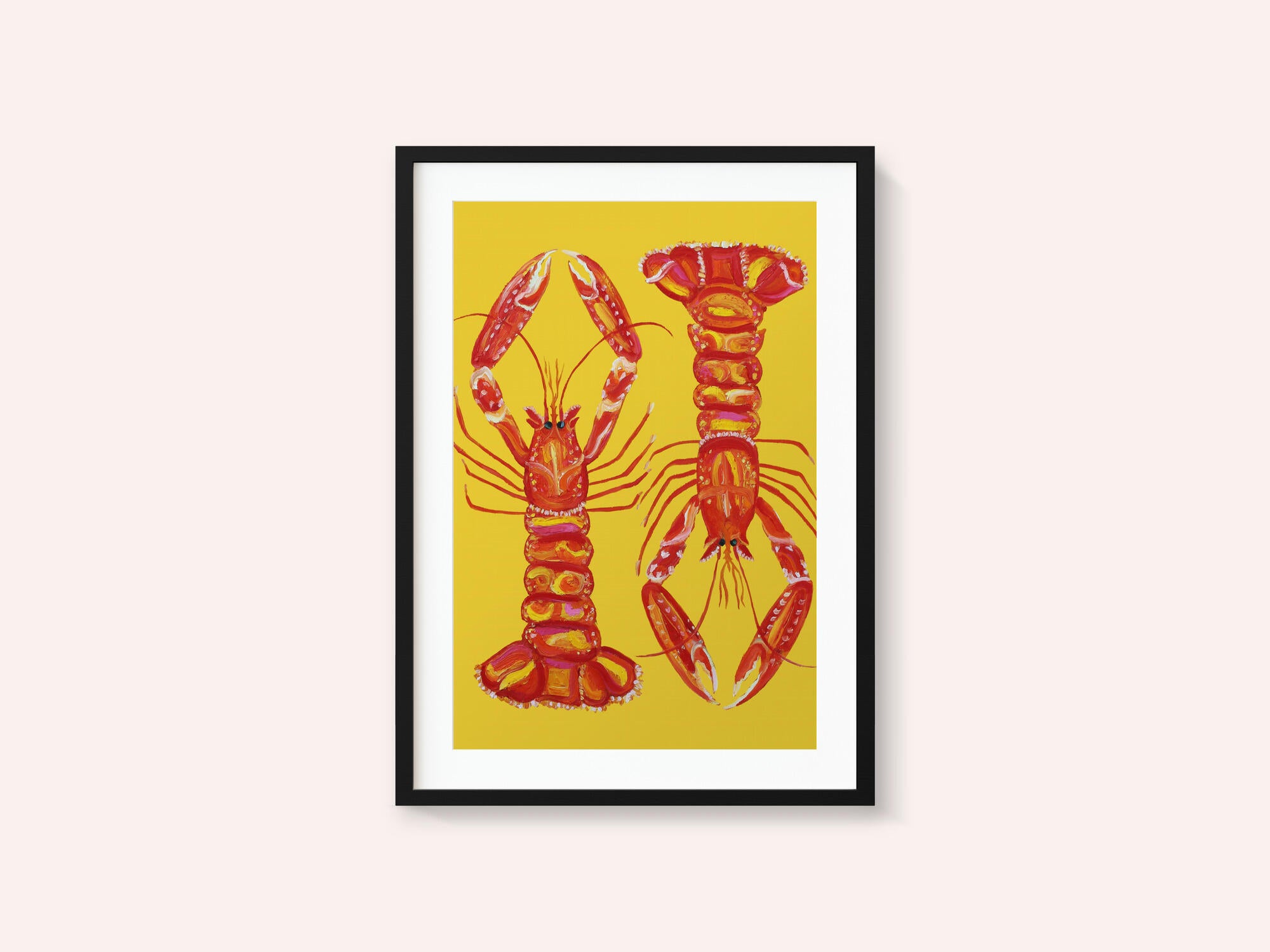 Langoustines On Yellow