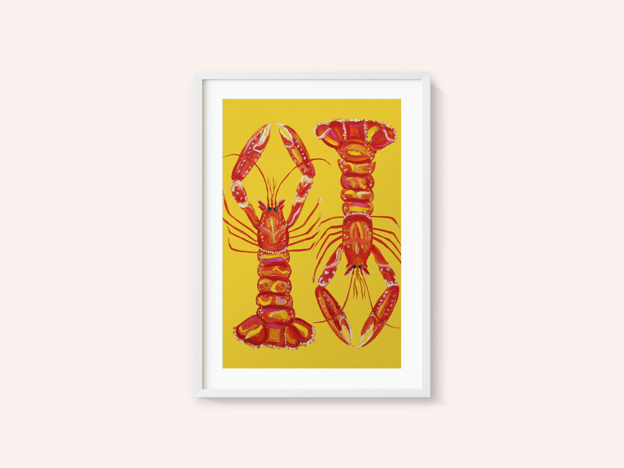 Langoustines On Yellow