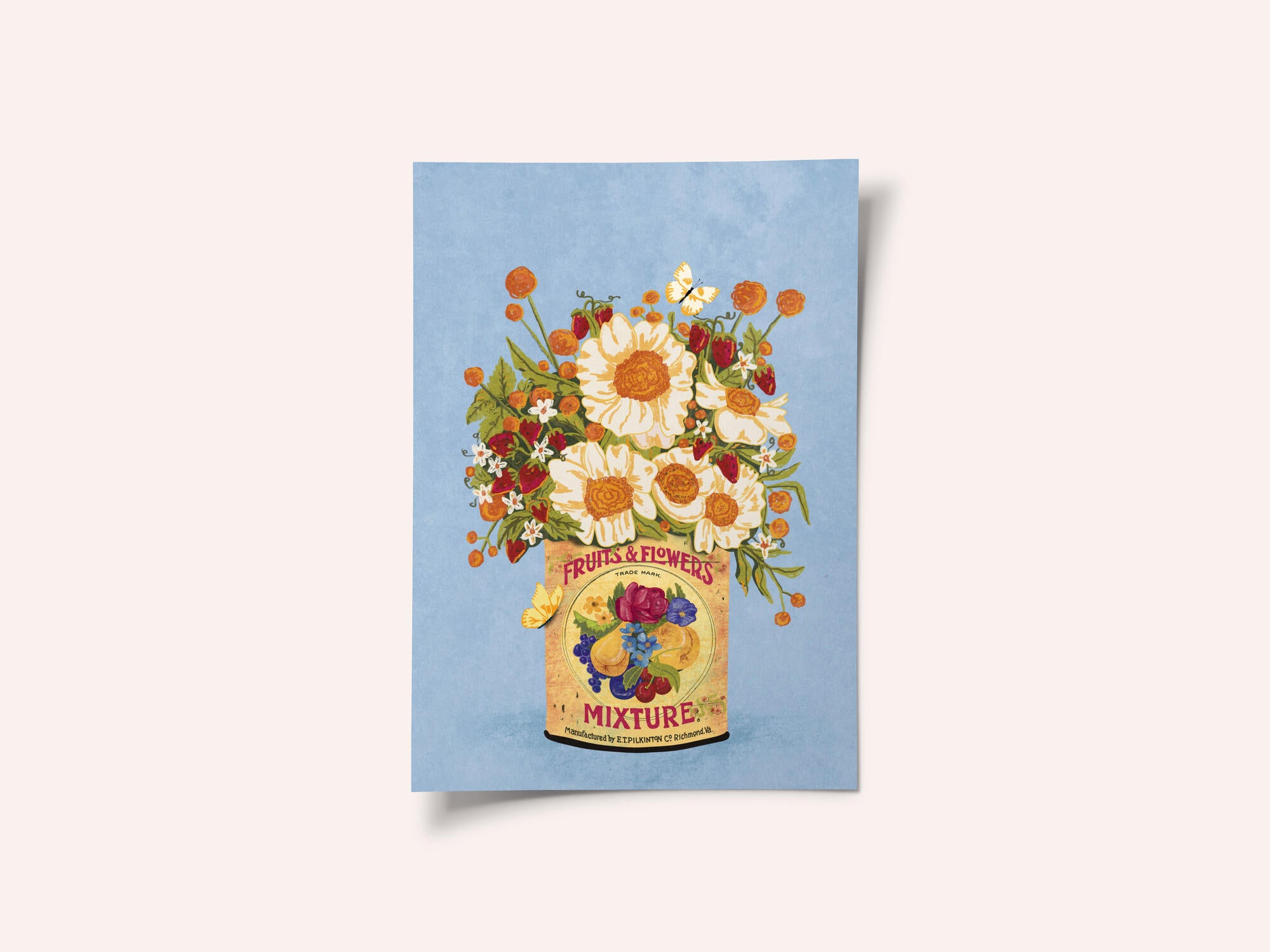 Flowers In a Vintage Tea Can