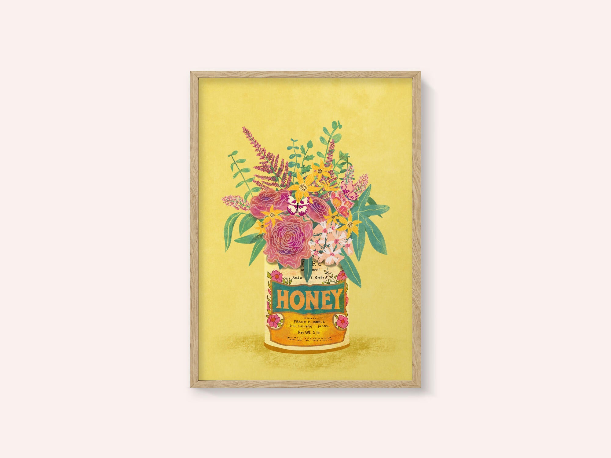 Flowers In a vintage Honey Can