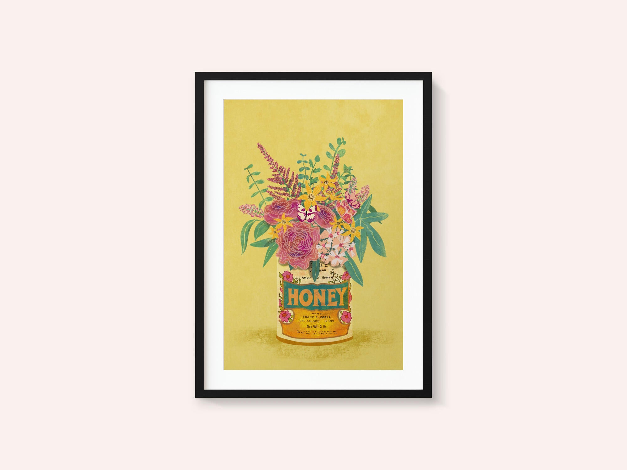 Flowers In a vintage Honey Can