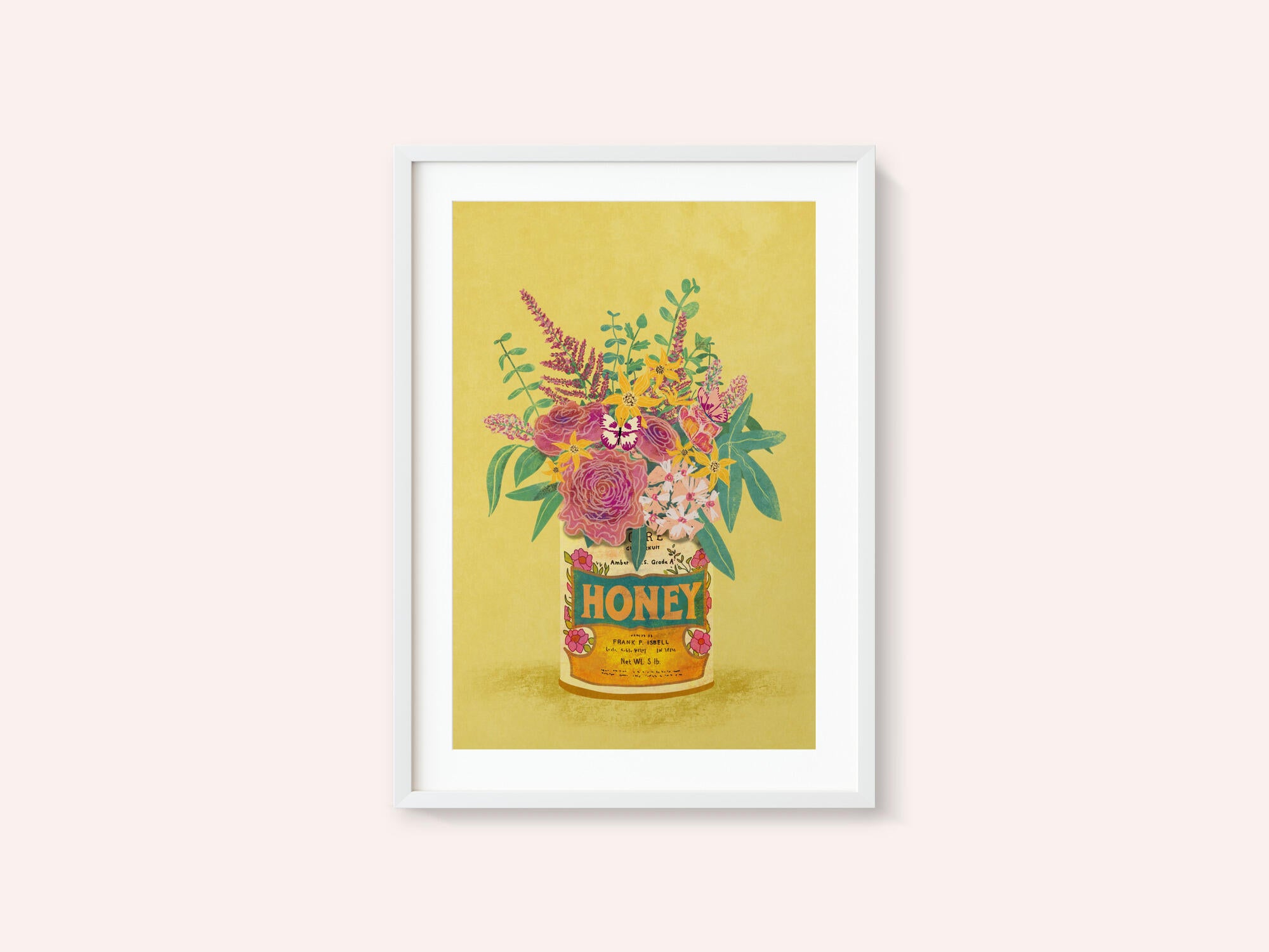 Flowers In a vintage Honey Can