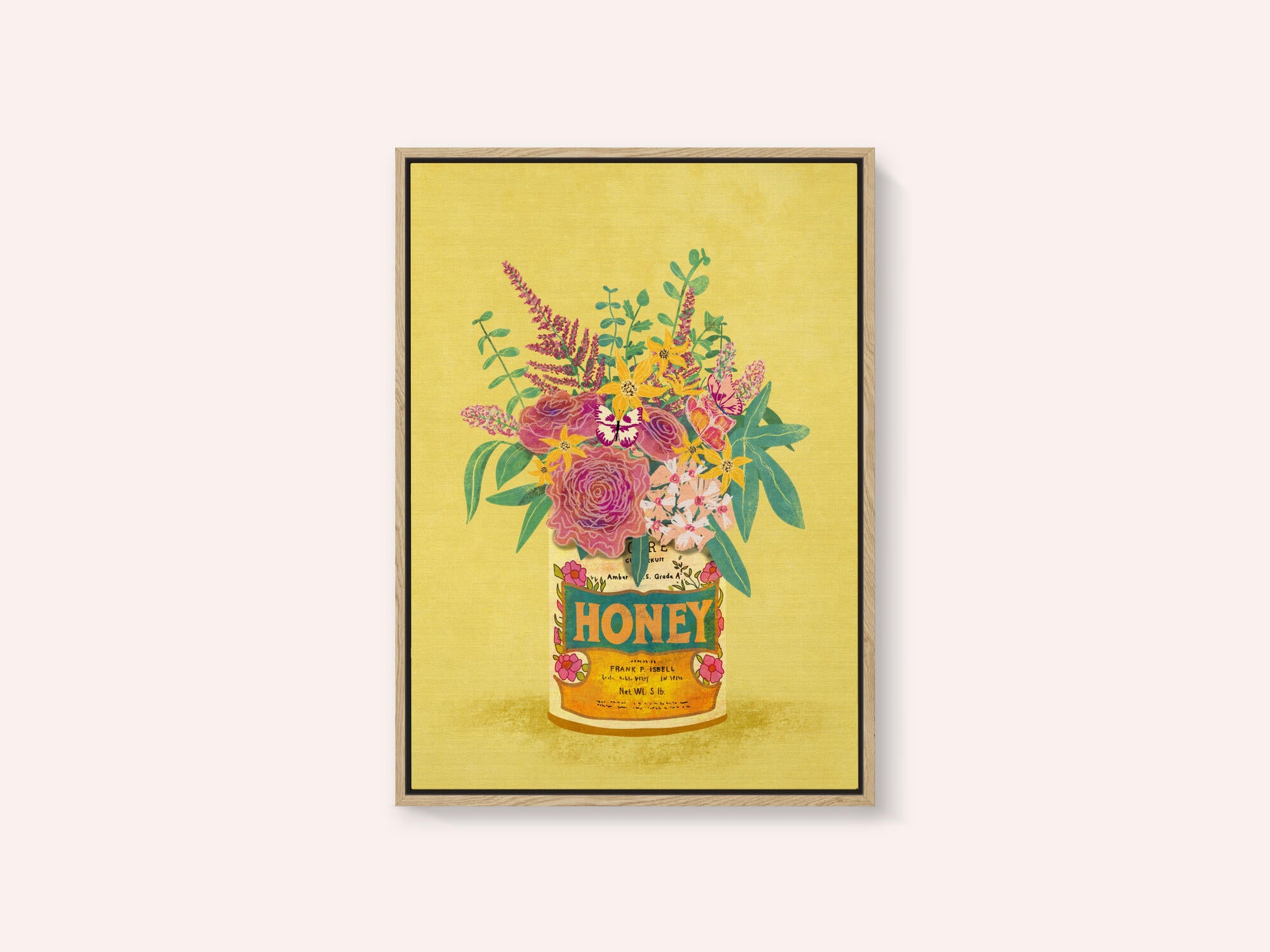 Flowers In a vintage Honey Can