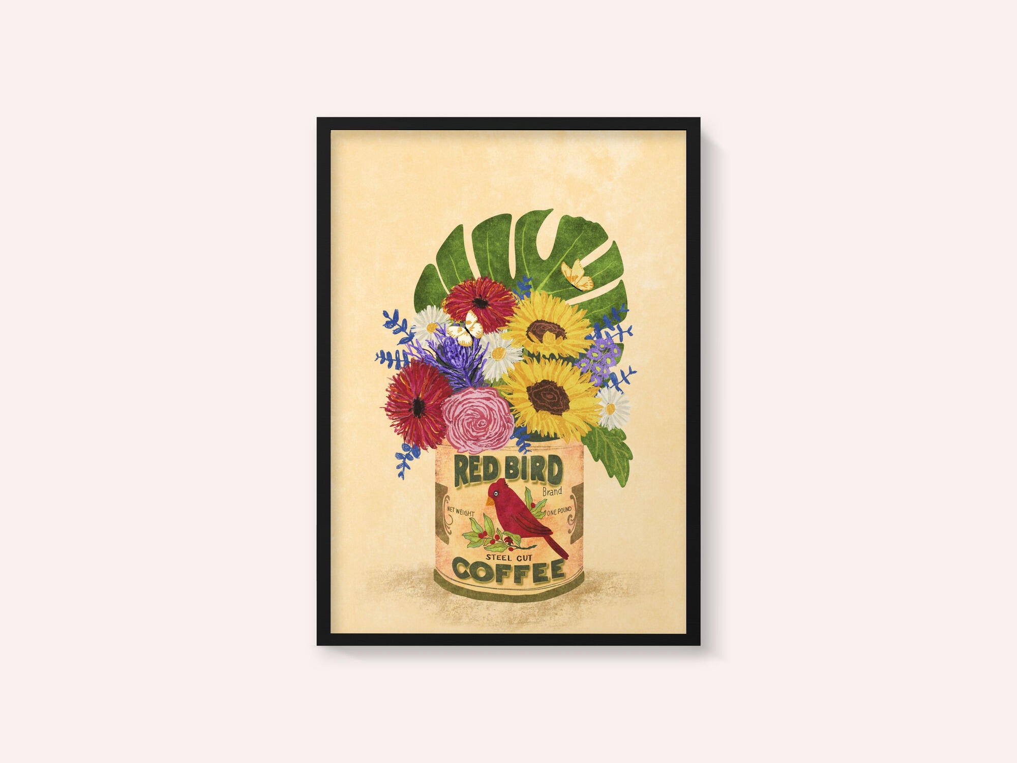 Flowers In a Vintage Coffee Can