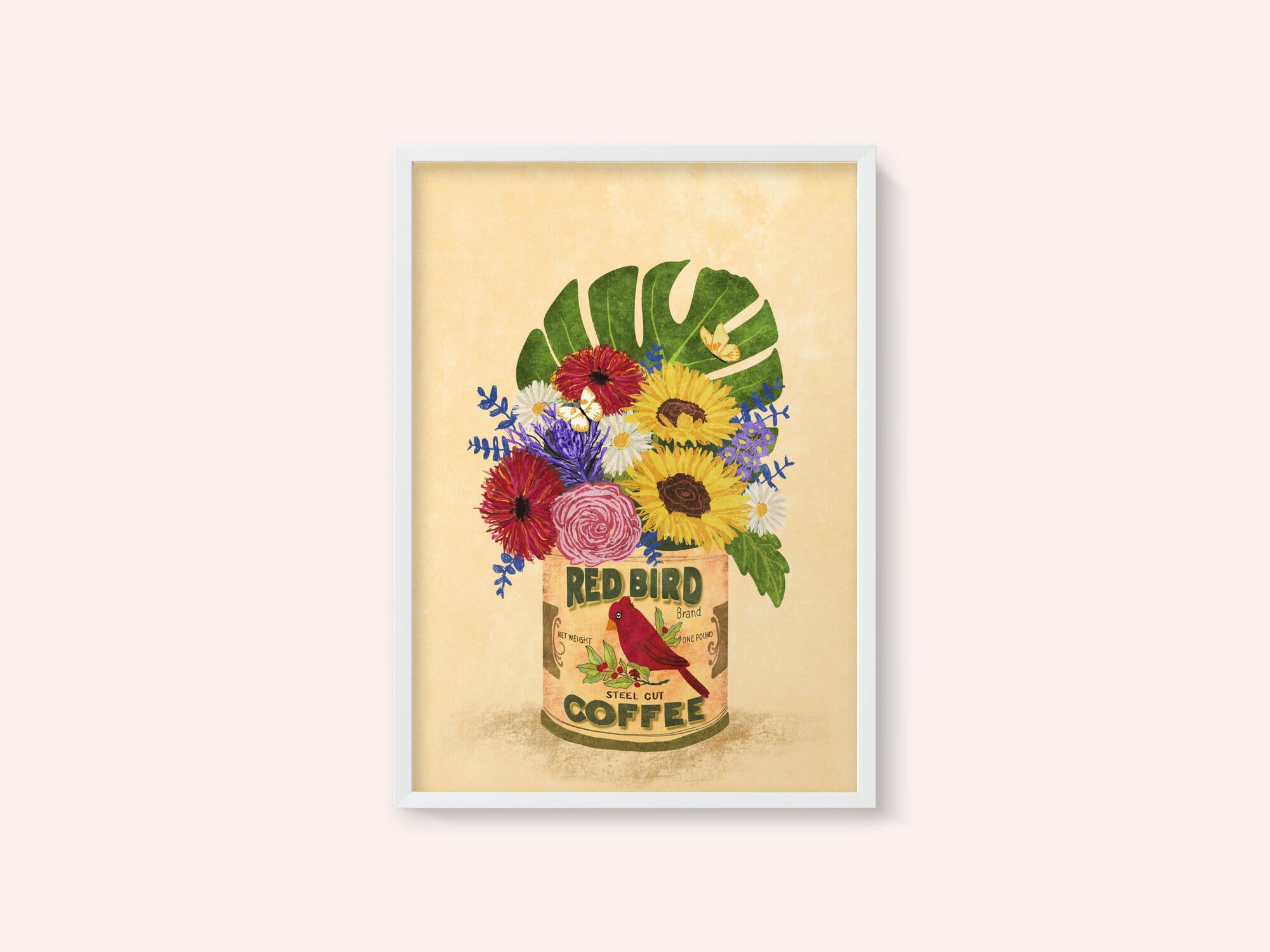 Flowers In a Vintage Coffee Can