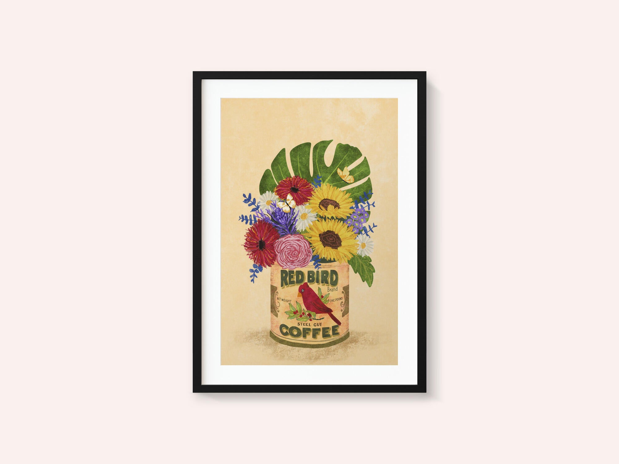 Flowers In a Vintage Coffee Can
