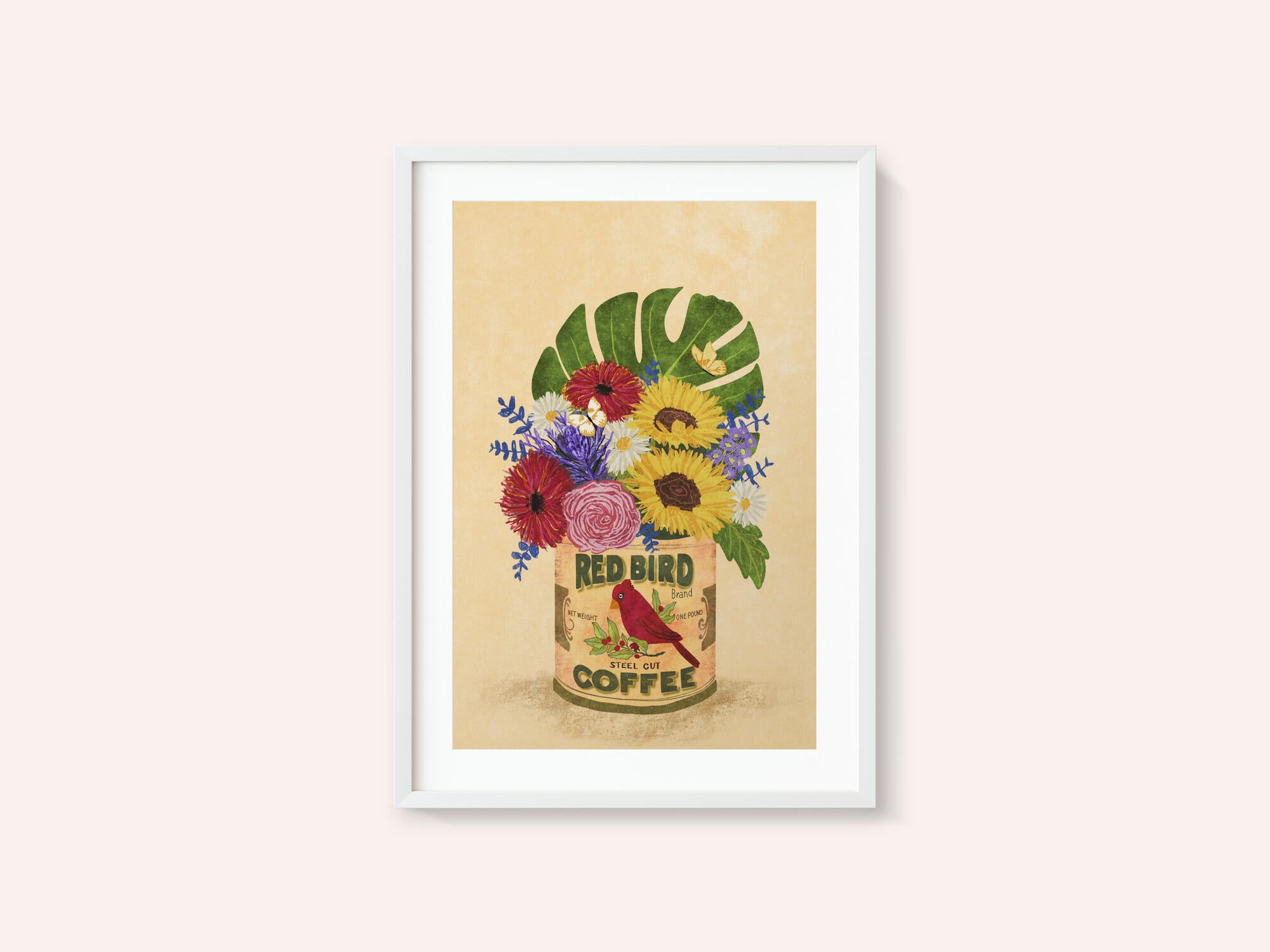 Flowers In a Vintage Coffee Can