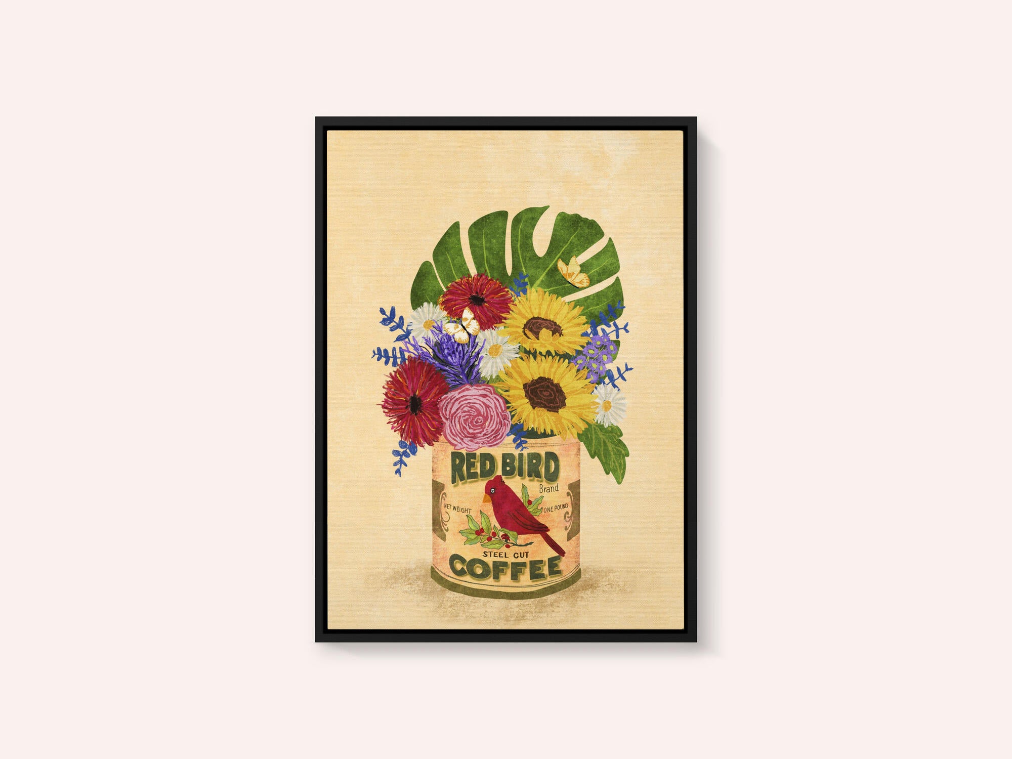 Flowers In a Vintage Coffee Can