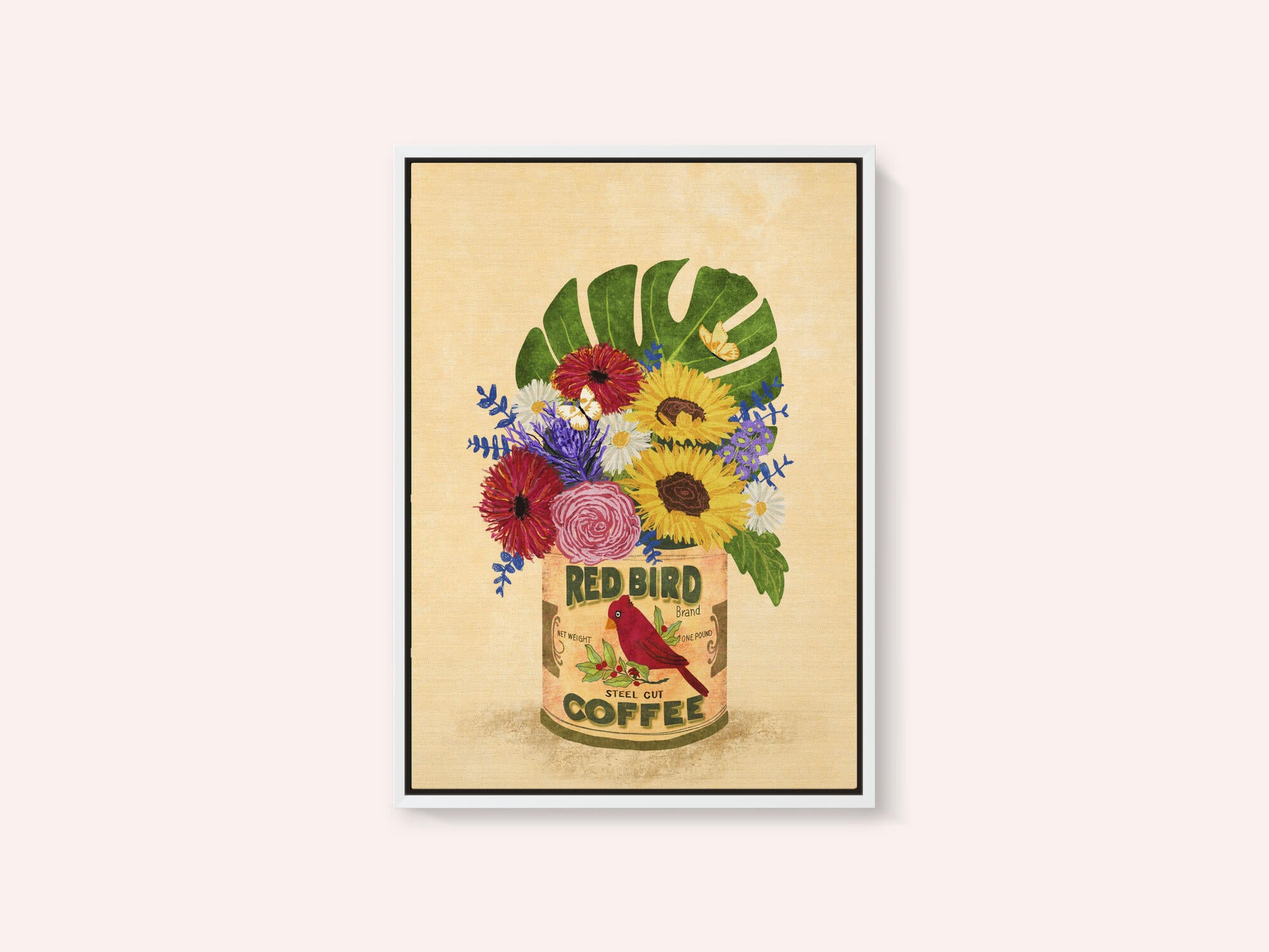 Flowers In a Vintage Coffee Can