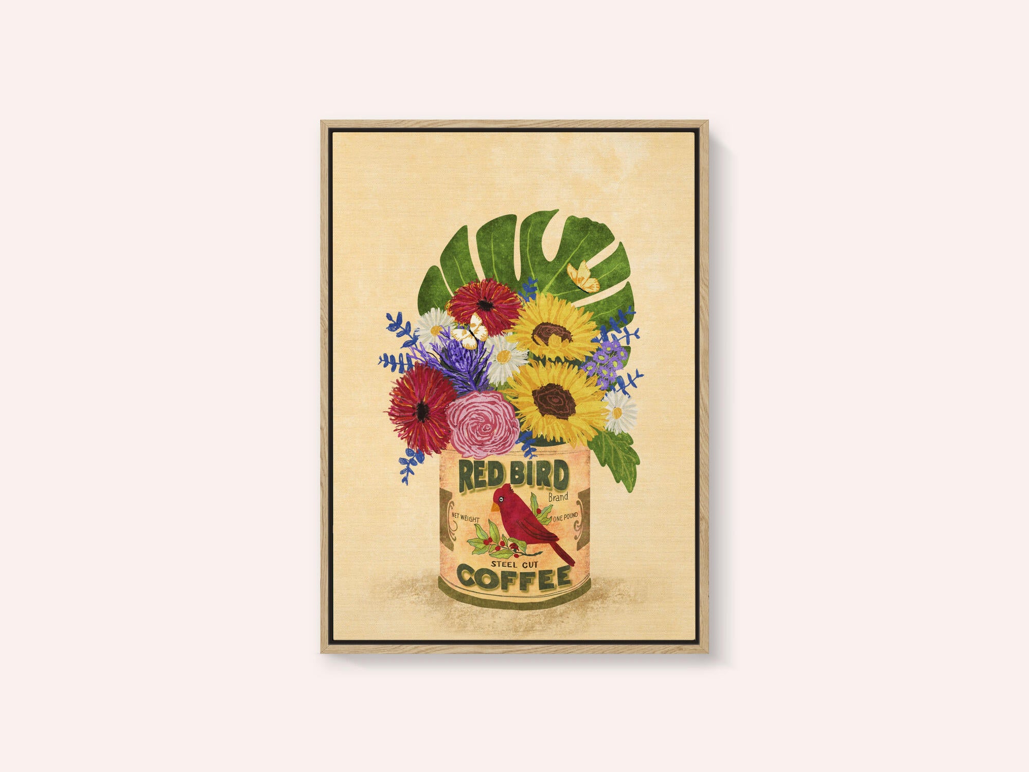 Flowers In a Vintage Coffee Can